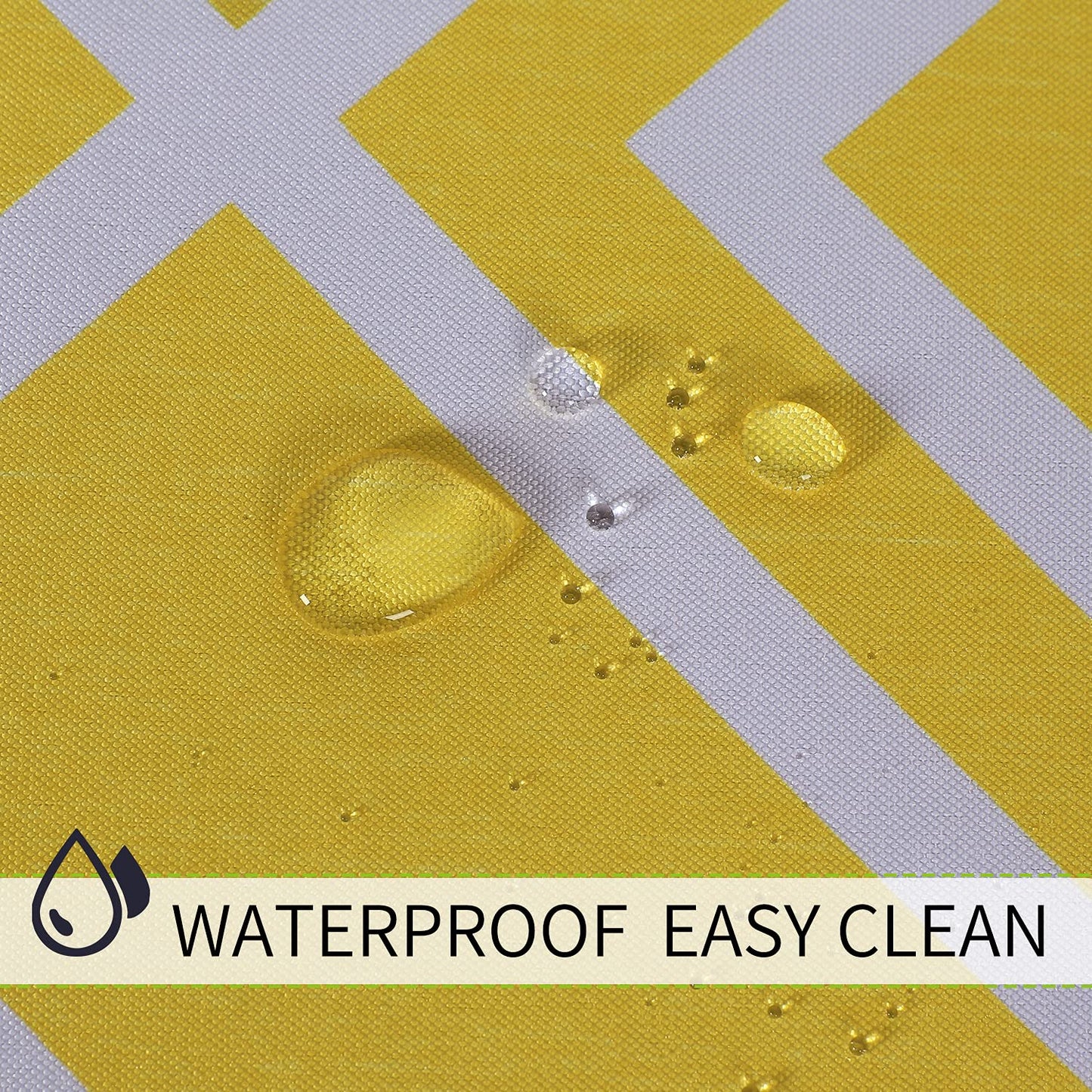 LUSHVIDA Moroccan Outdoor Tablecloth with Umbrella Hole and Zipper, 60 x 84 Inch Yellow, Rectangle Waterproof Wrinkle Free Table Cloth Decorative Fabric Washable Table Cover for Patio, Party, Picnic