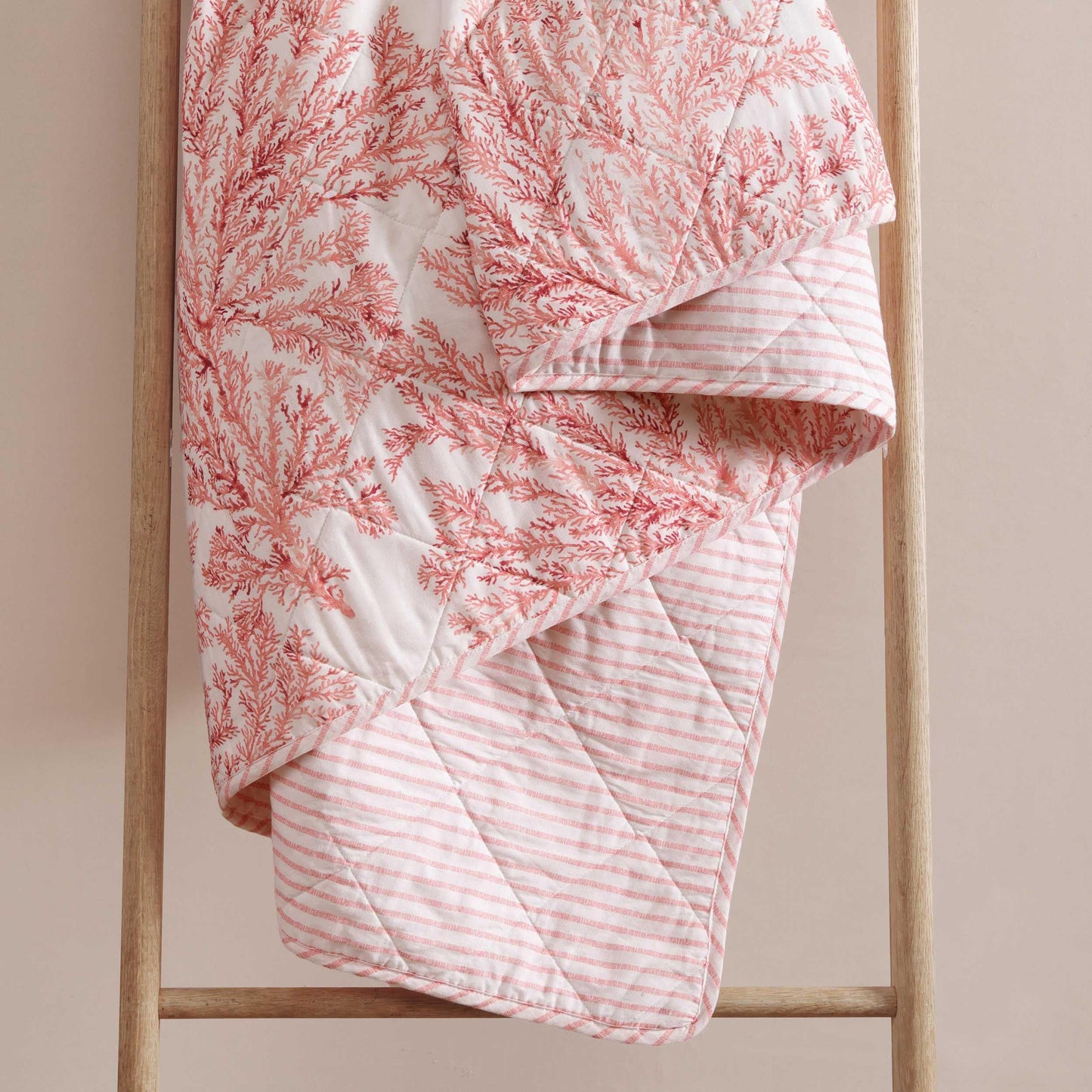 Tommy Bahama - King Quilt Set, Reversible Cotton Bedding with Matching Shams, Coral Reef Inspired Bedding Set (Coral Garden, King)