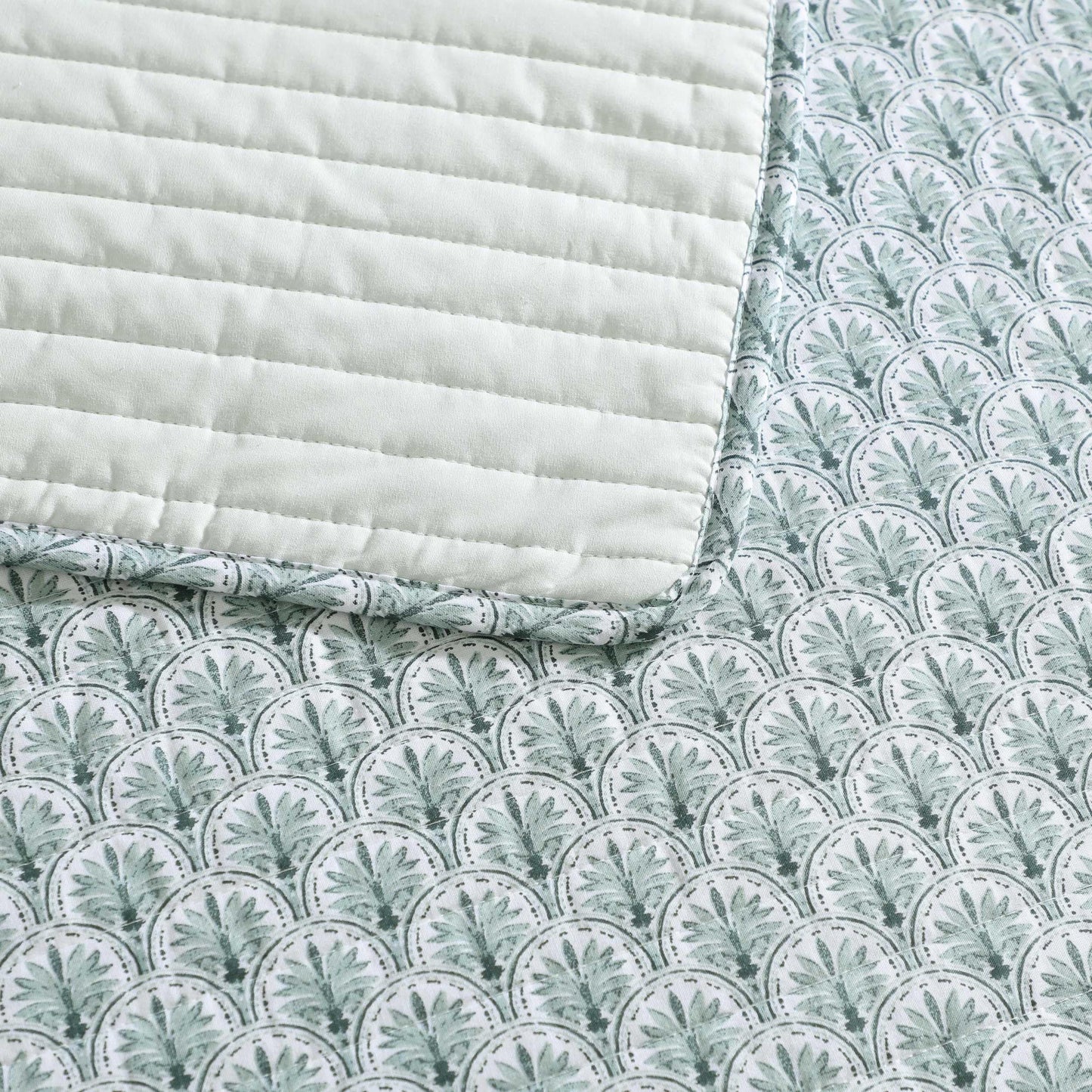 Tommy Bahama - King Quilt Set, Super Soft Cotton Bedding with Matching Sham(s), Super Soft, Oeko-Tex Certified (Coastal Batik Green, King)