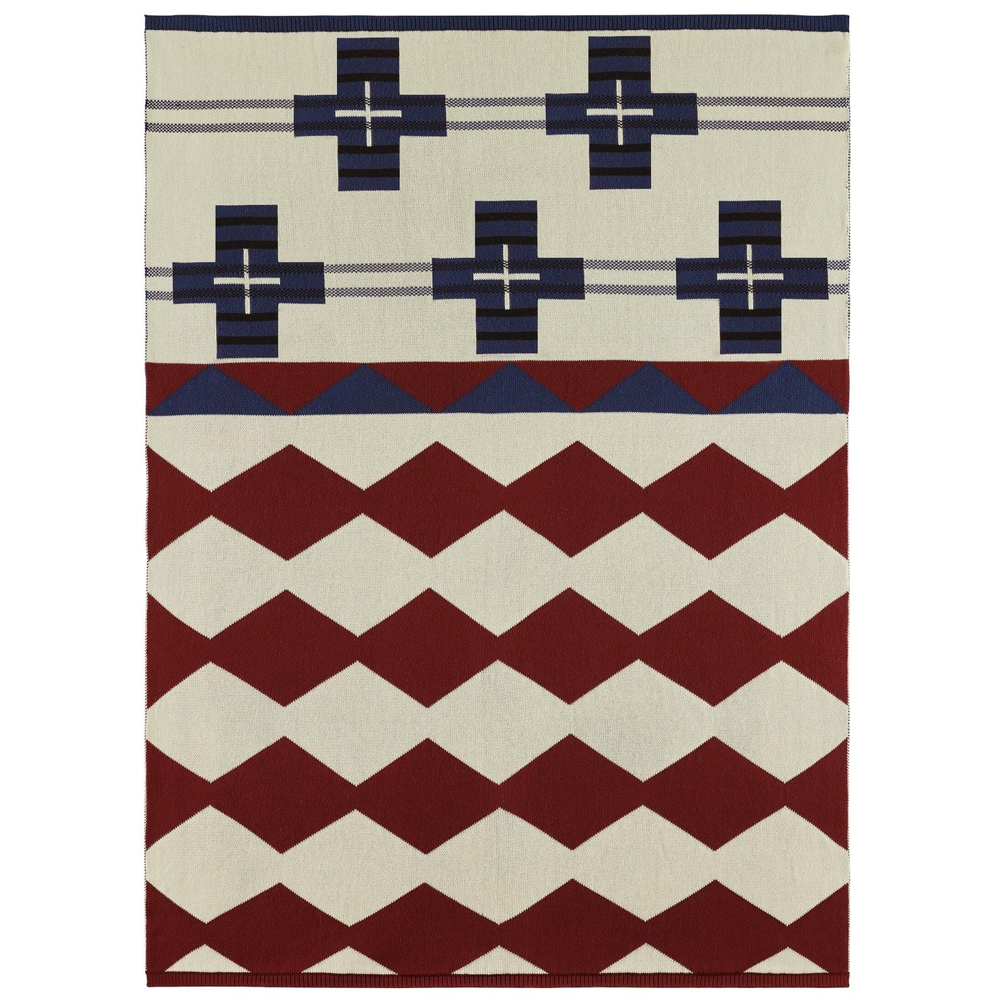 Pendleton Patriotic Throw Blanket - 100% Cotton Blanket, Jacquard Knit, Blue White & Red Americana Throw, 4th of July Independence Day (Brave Star)