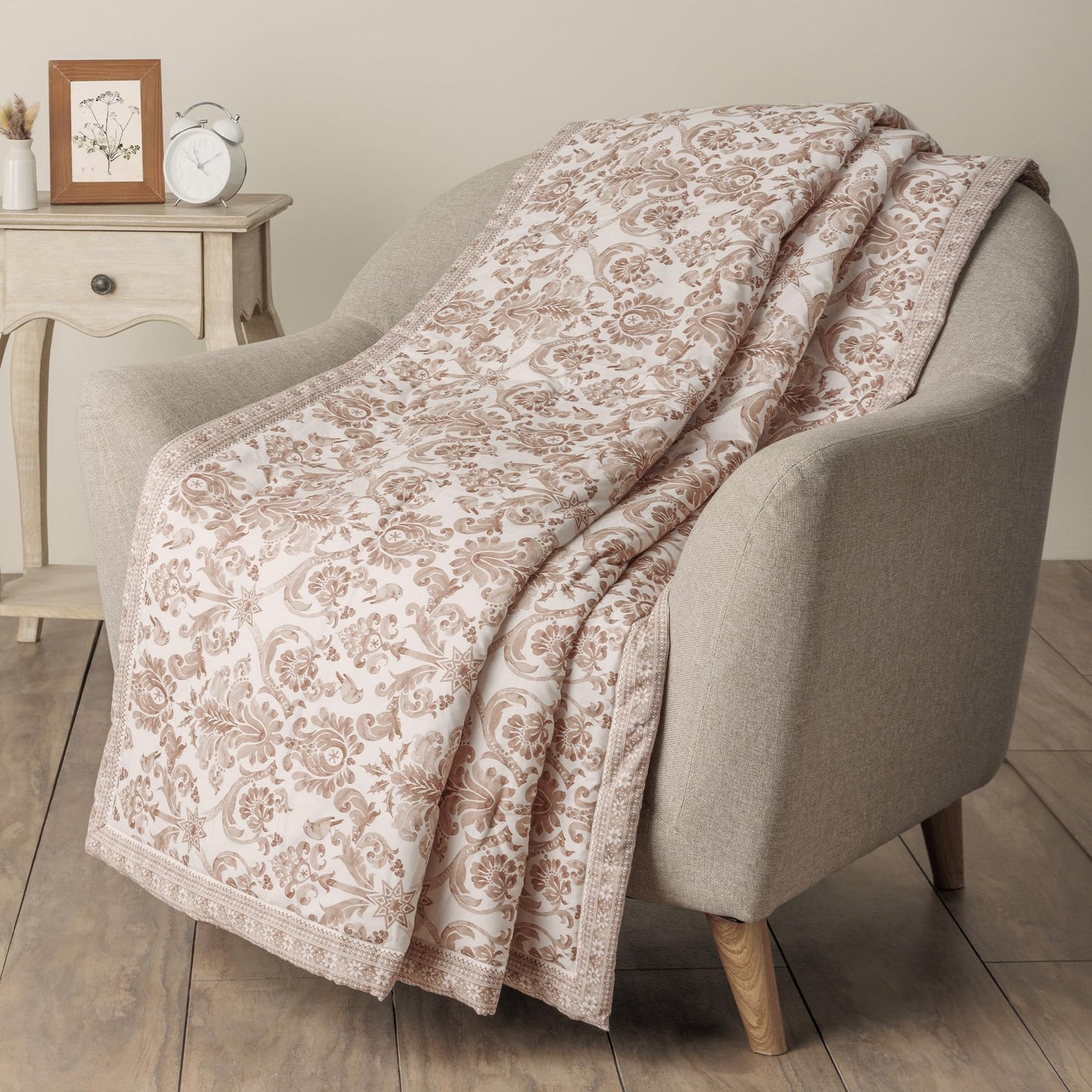 Maison d' Hermine Throw Blanket for Couch Lightweight Soft Warm Breathable Cotton Throw Blankets for Bed Girls Boys Women Men Gifts Sofa Travel Living Room Spring Summer (Allure, 60" X 80")