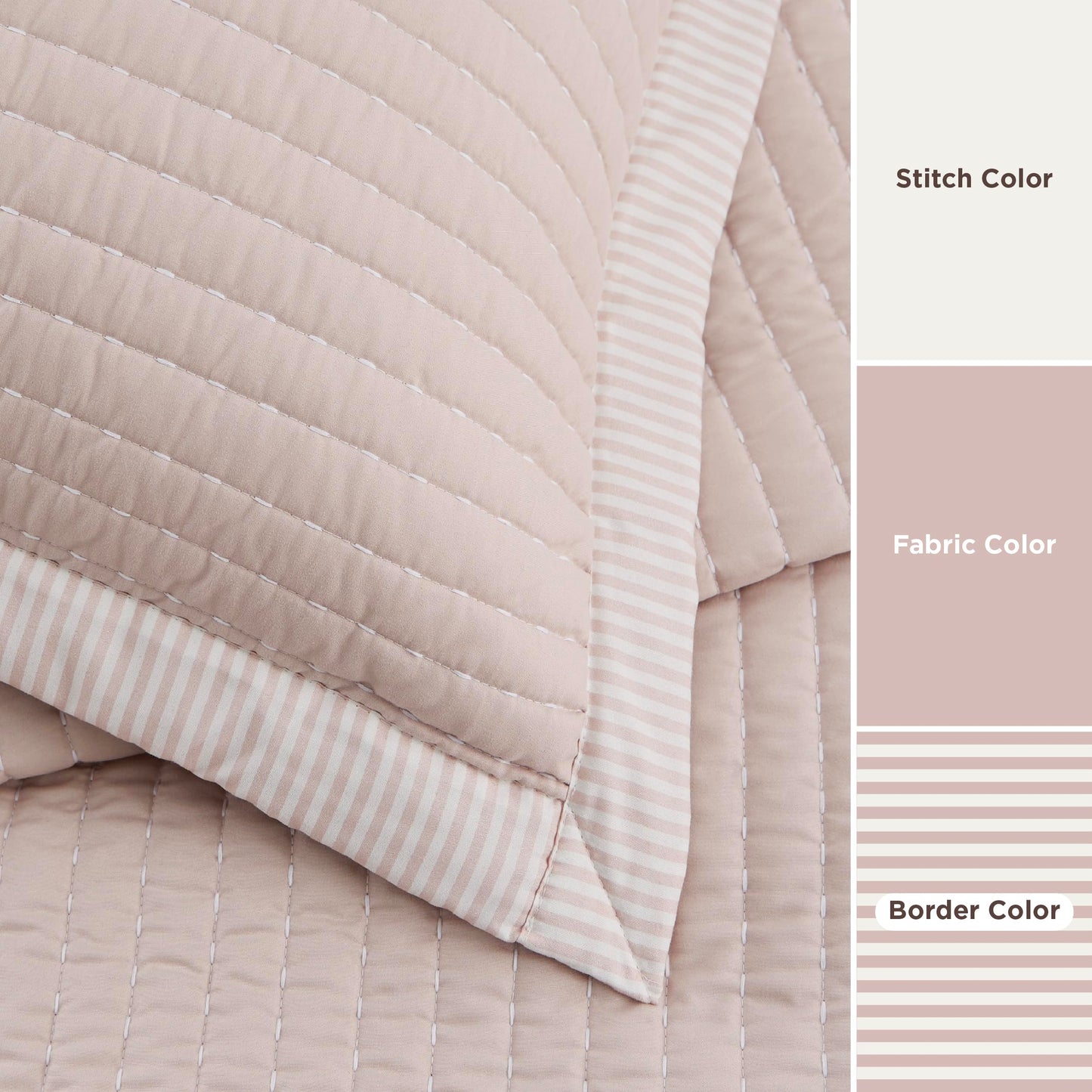 Bedsure Pink Quilts King Size - King Quilt Bedding Set Bedspread Coverlet, Lightweight Corduroy Pattern Bedspread, 3-Piece Set with 106"x96" Coverlet & 2 Pillow Shams, All-Season Soft Microfiber