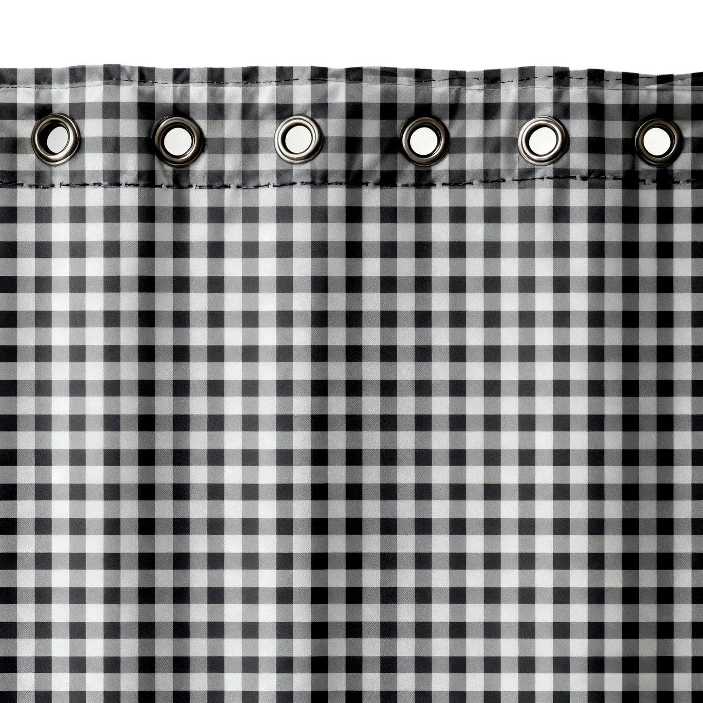 SDIII Black and White Gingham Shower Curtain Set 72x72 Inch Waterproof Microfiber Farmhouse Boho Buffalo Plaid Shower Curtain for Bathroom Decor Checkered