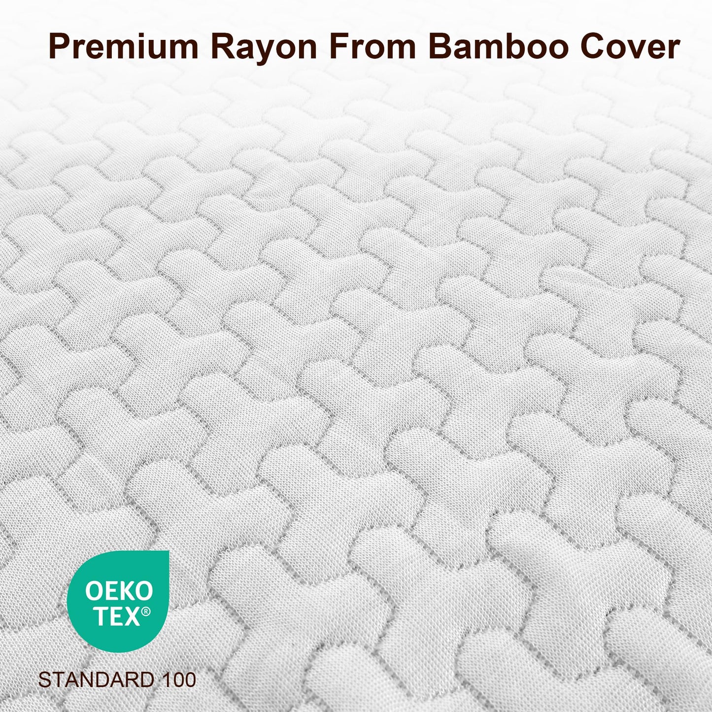 Slumbrae Bamboo Viscose Mattress Topper Cover, Breathable & Cooling Protector with Full Zipper Encasement, Non-Slip Bottom & Adjustable Straps, NOT Waterproof Cover ONLY, Fits 3 inch Twin Toppers