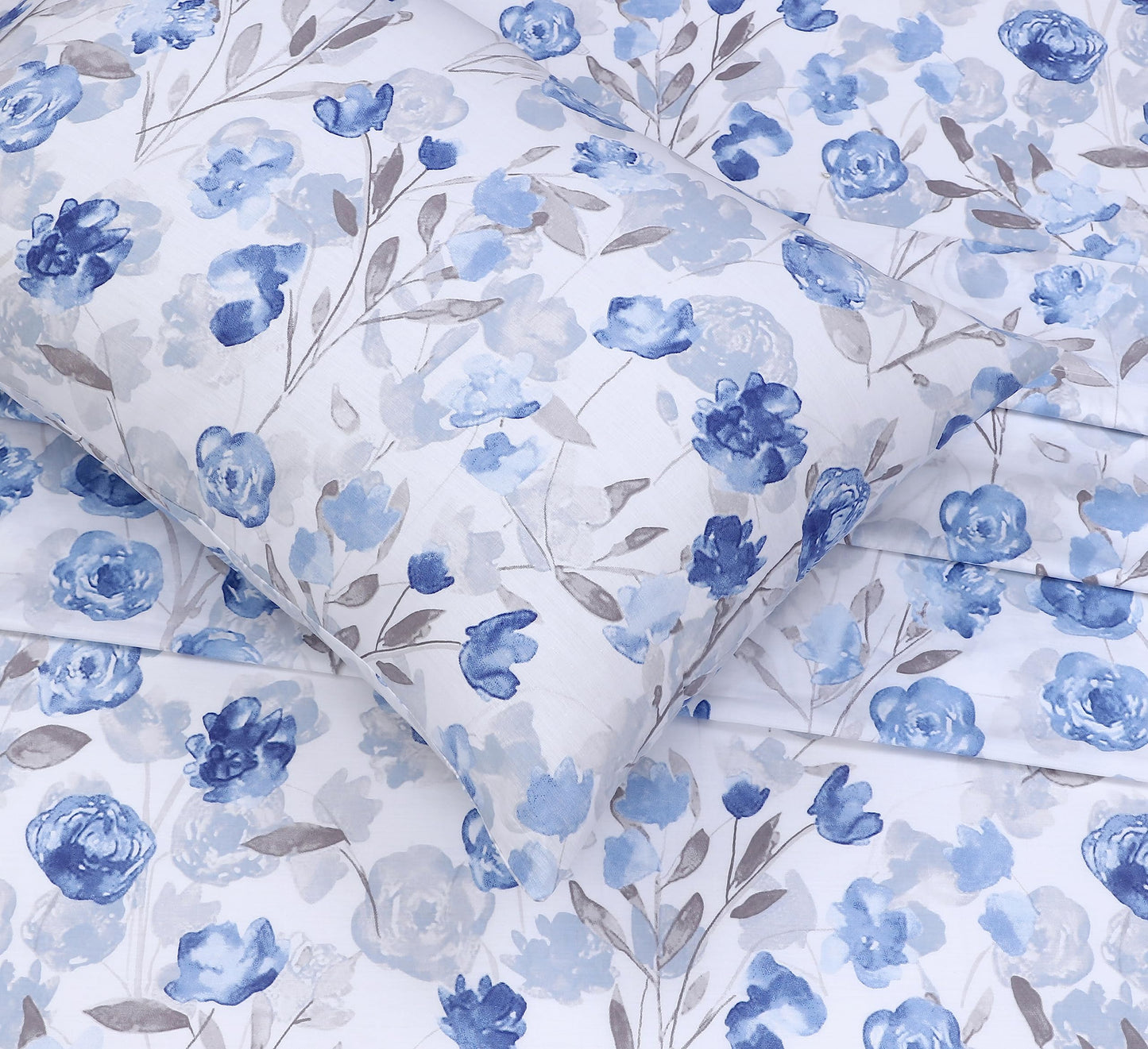 RUVANTI 100% Cotton Percale Sheets Queen Size, Monotones