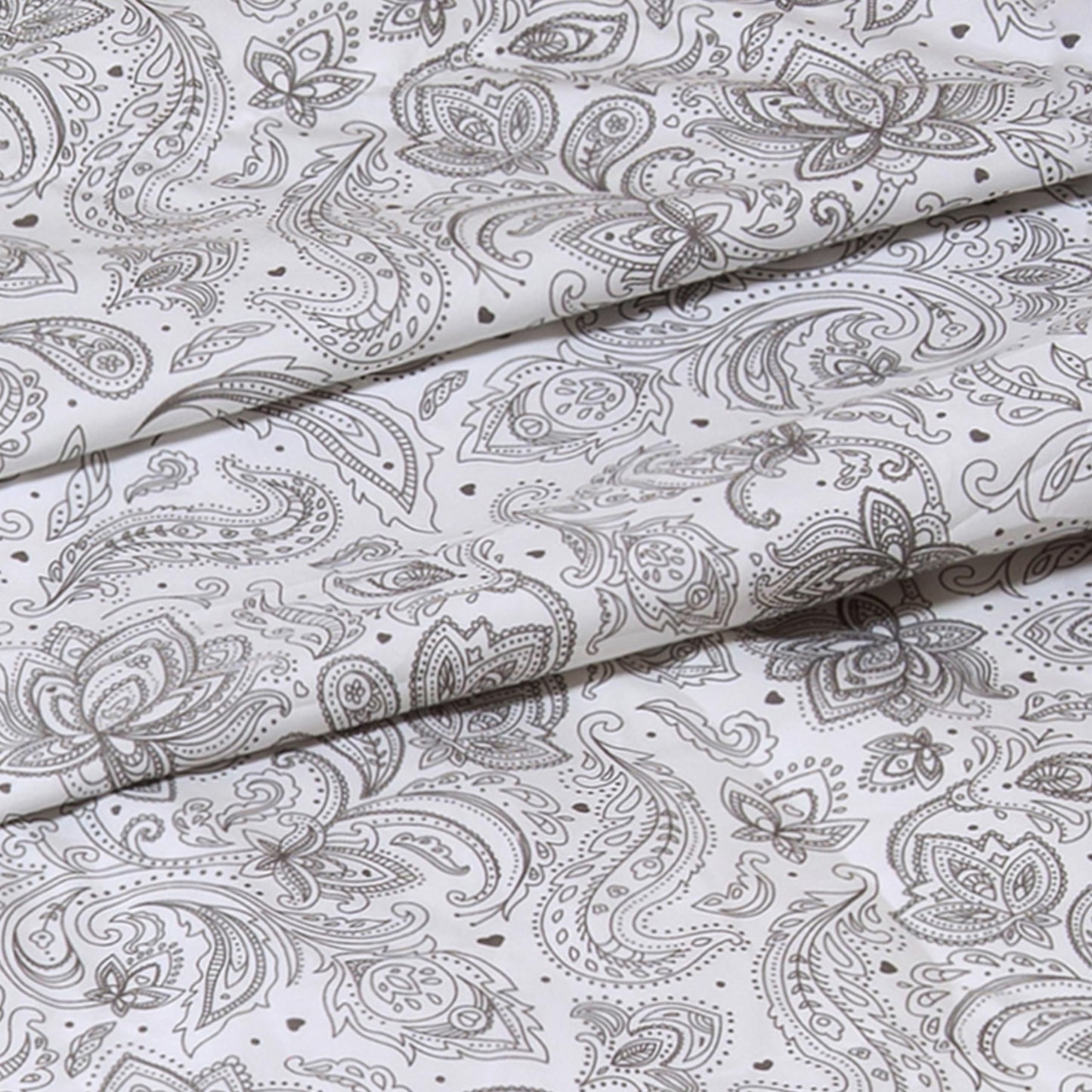 Elegant Comfort Softest and Coziest 6-Piece Sheet Set - 1500 Premium Hotel Quality Microfiber - Deep Pocket, Wrinkle Resistant 6-Piece Paisley Pattern Bed Sheet Set, Queen, Paisley Gray