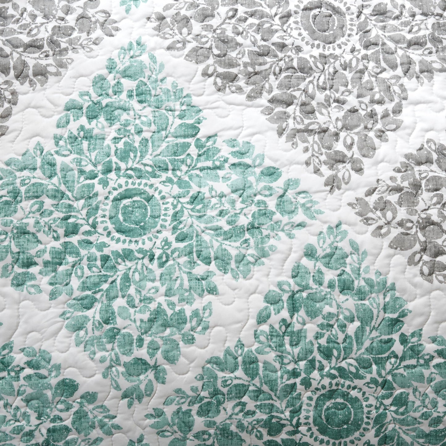 Madison Park Daybed Cover Set - Double Sided Quilting Casual Design, All Season Bedding with Bedskirt, Matching Shams, Decorative Pillow, 75"x39", Diamond Aqua 6 Piece