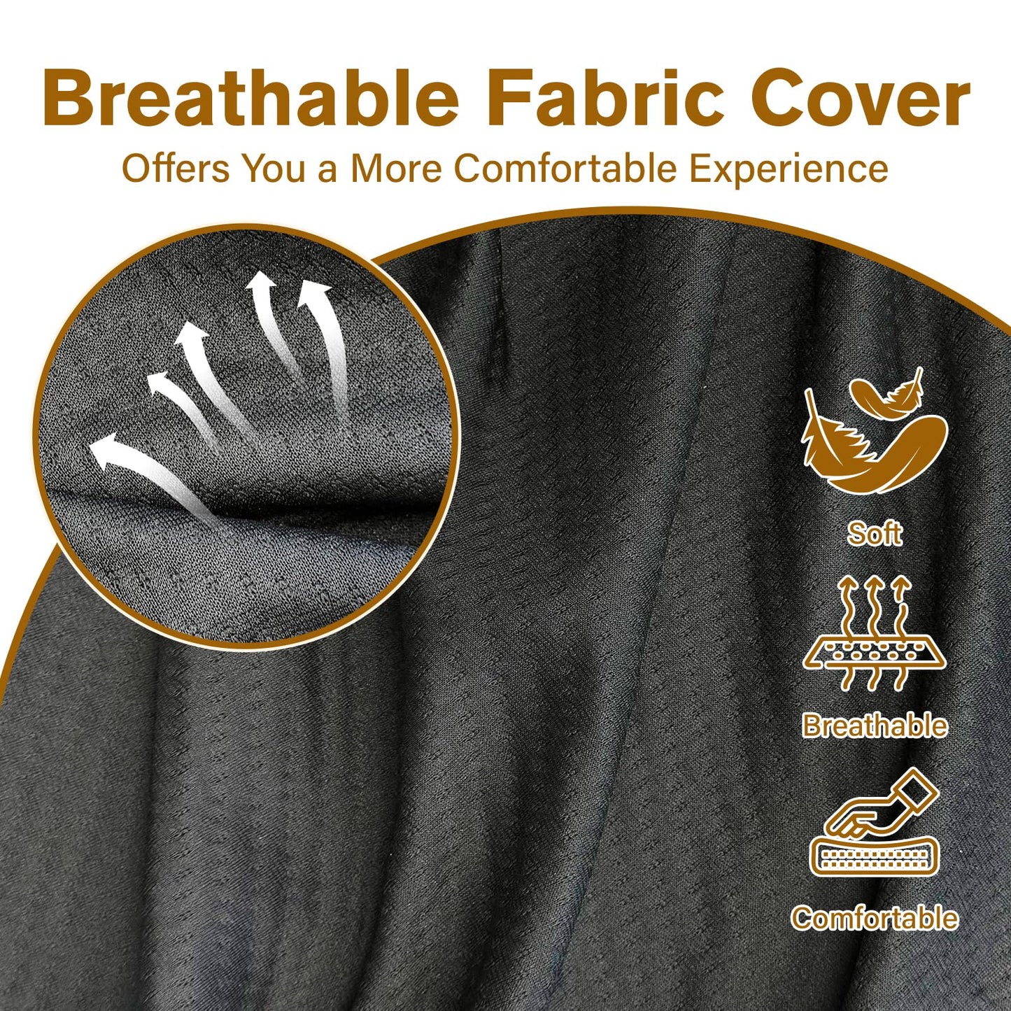 CRAURU Massage Bed Topper 73x29x2 Inch Lash Bed Foam Topper with Removable Cover and Elastic Bands Non-Slip Massage Table Pad for Spa Lash Extensions Salon, Black