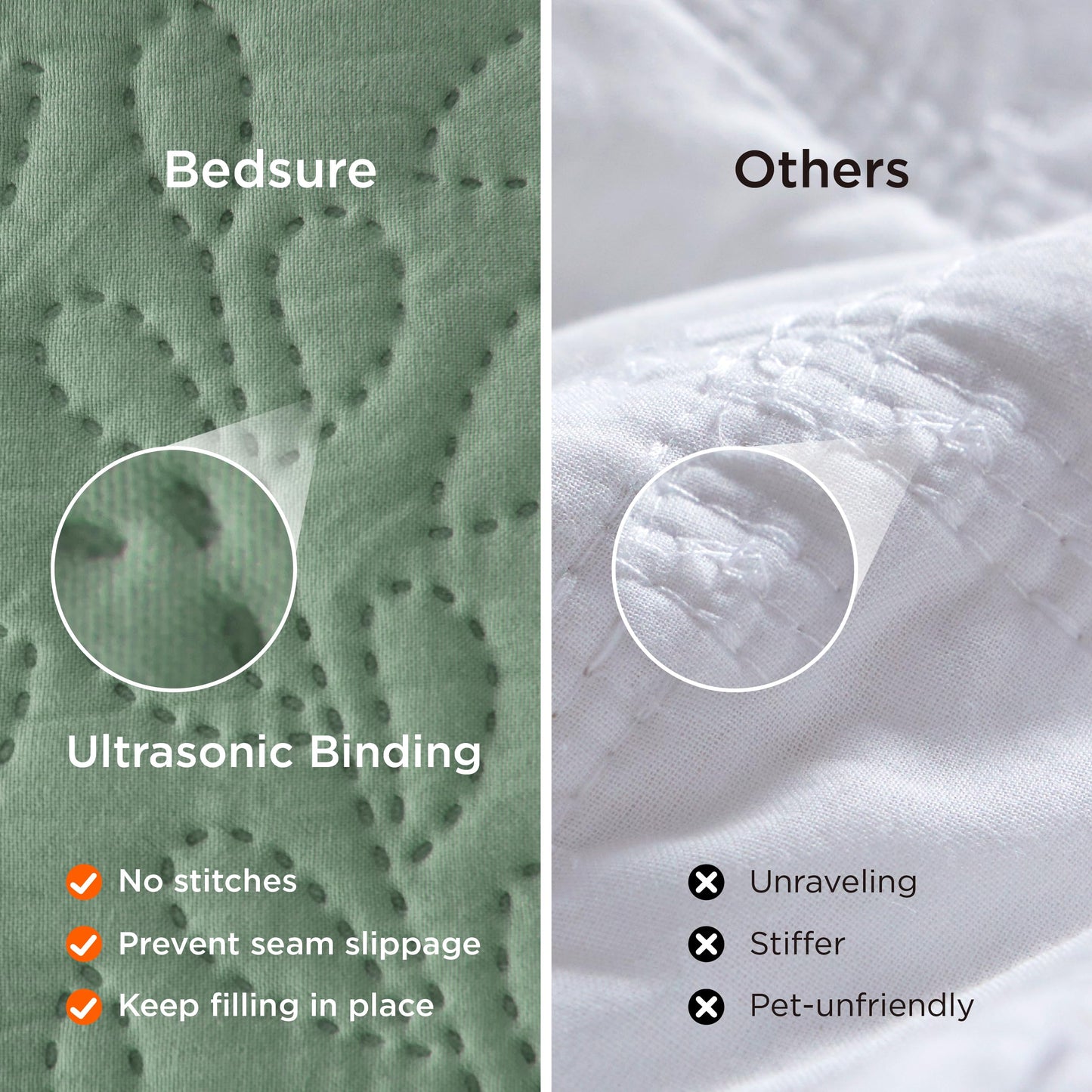 Bedsure Quilt King Size - Ultra Soft Pre-Washed Cloud-Like Bedding, All-Season Lightweight Comforter for Country Bedroom, Leaf Design Coverlet in Sage Green, 106 x 96 Inches
