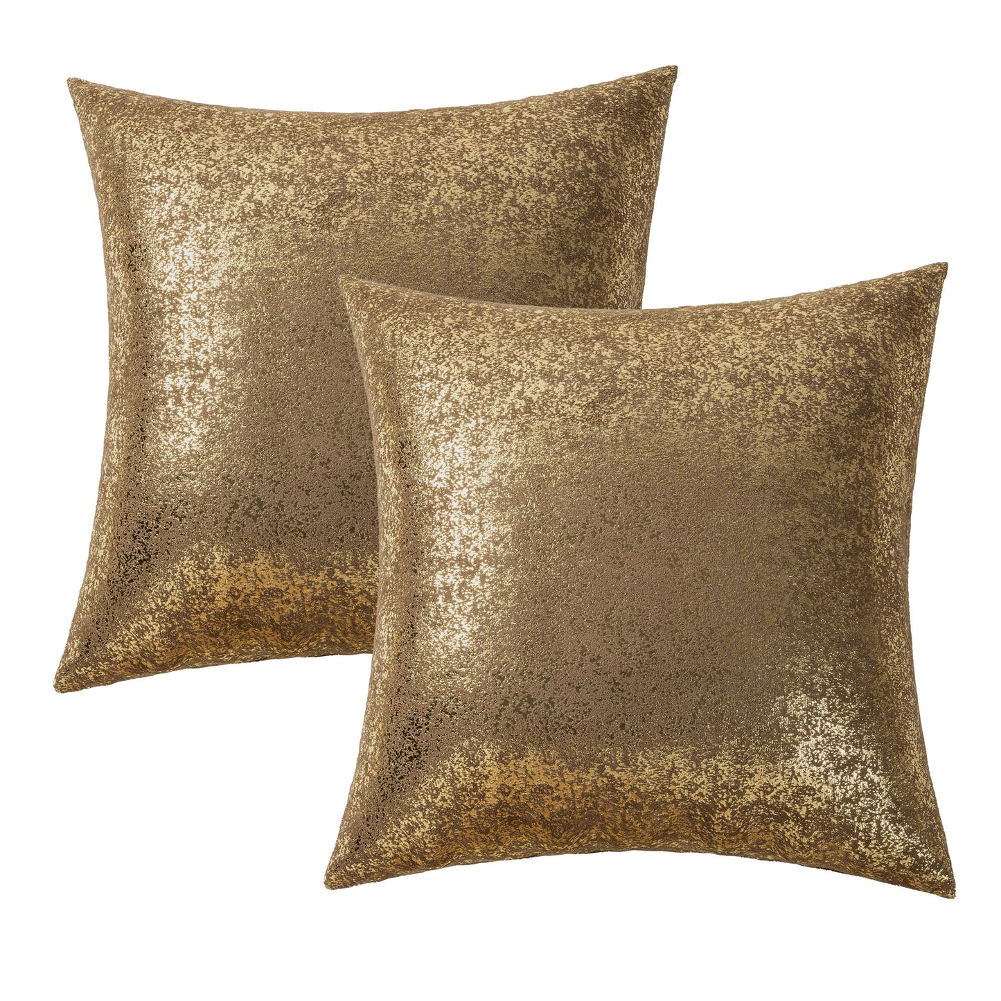 JELLYMONI Sparkling Decorative Pillow Covers Set of 2, Gold Glitter Throw Pillows Cover 20 x 20 Inch for Living Room Bed Sofa Couch, Morden Home Luxury Decor(20x20in,Gold Brown)