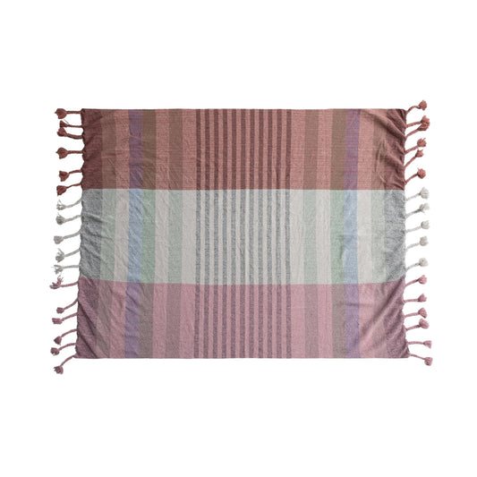 Bloomingville Terra Harmony Woven Throw, Multicolor