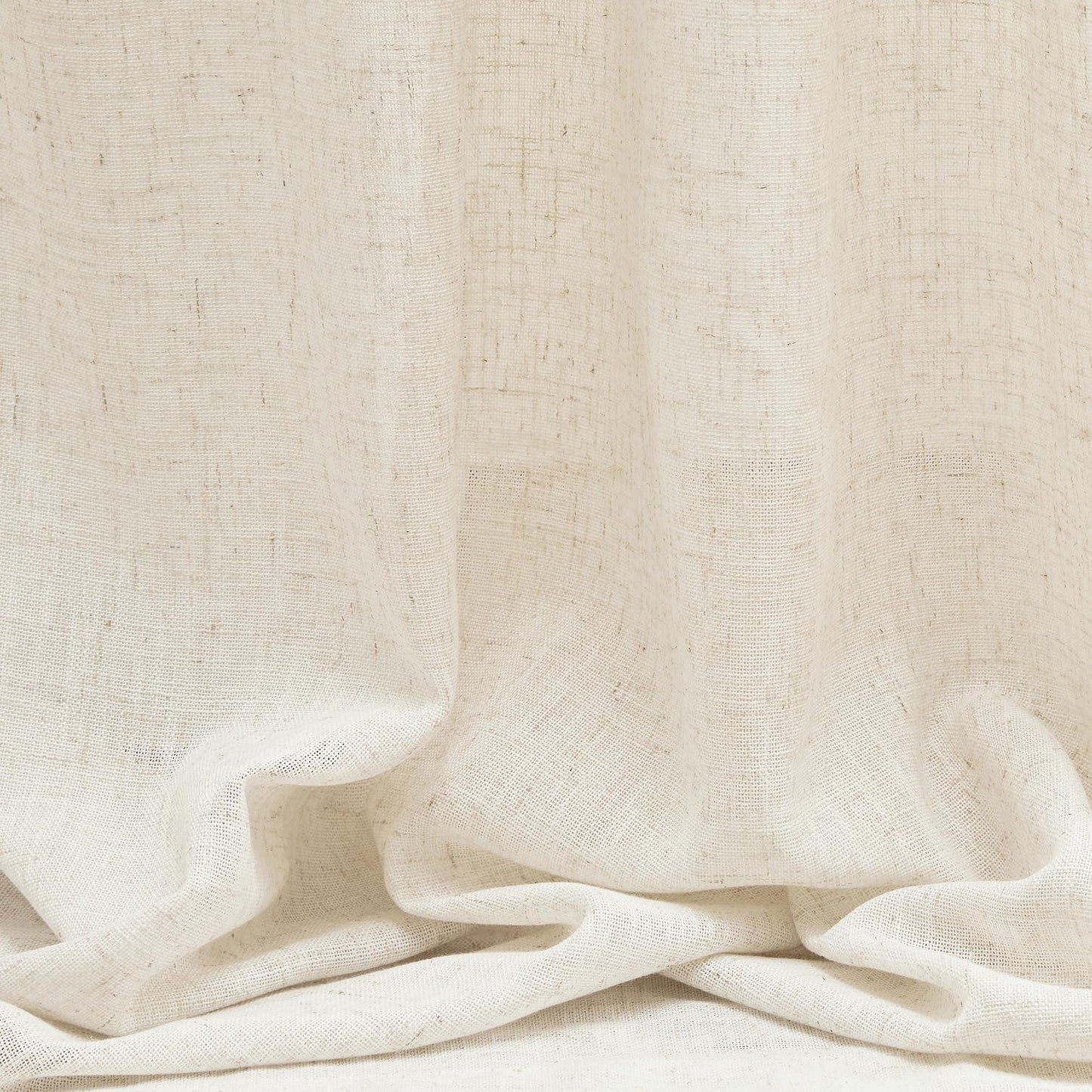MYSKY HOME Linen Curtains for Living Room, Natural Semi Sheer Curtains & Drapes 84 inches Length 2 Panels Set Farmhouse Country Boho Style Back Tab Draperies for Sliding Glass Door, 50" Wide, Linen
