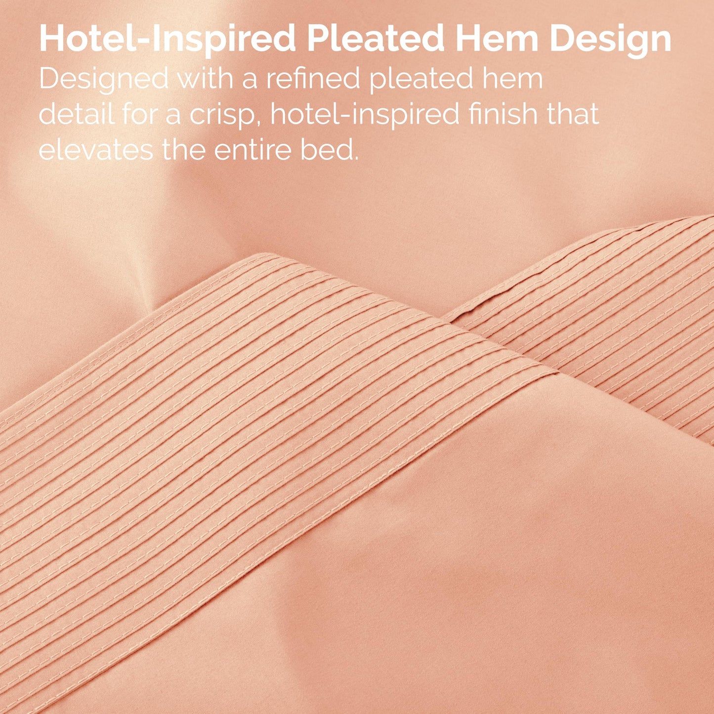Southshore Fine Living, Inc. Luxury Hotel Quality Queen Sheet Set, 4 Piece Pleated Hem 21 Inch Deep Pocket Queen Sheets, Easy Care Microfiber, Fade & Wrinkle Resistant, 2 Pillow Cases – Blush Sheets