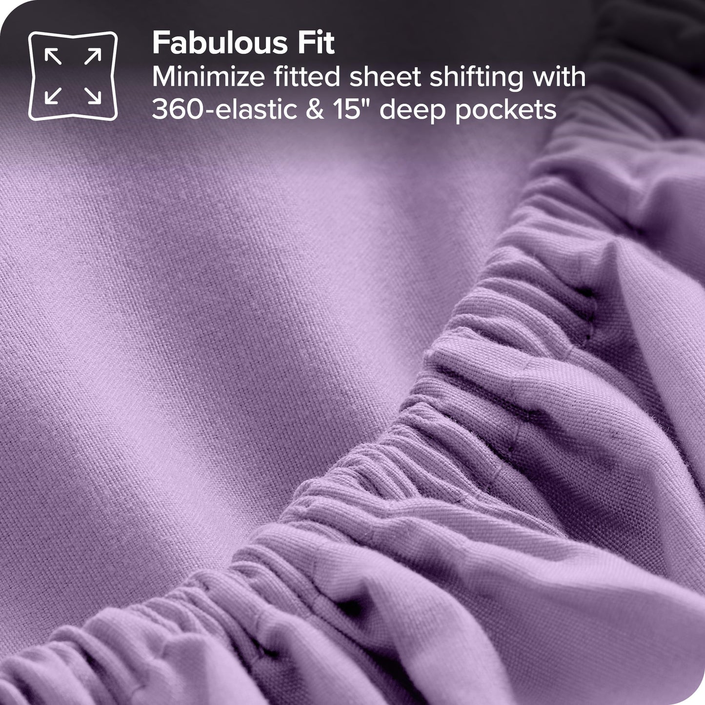 Bare Home Bed-in-A-Bag 5 Piece Comforter & Sheet Set - Twin XL - Goose Down Alternative - Ultra-Soft 1800 Premium Bed Set (Twin XL, Lavender/Lavender)