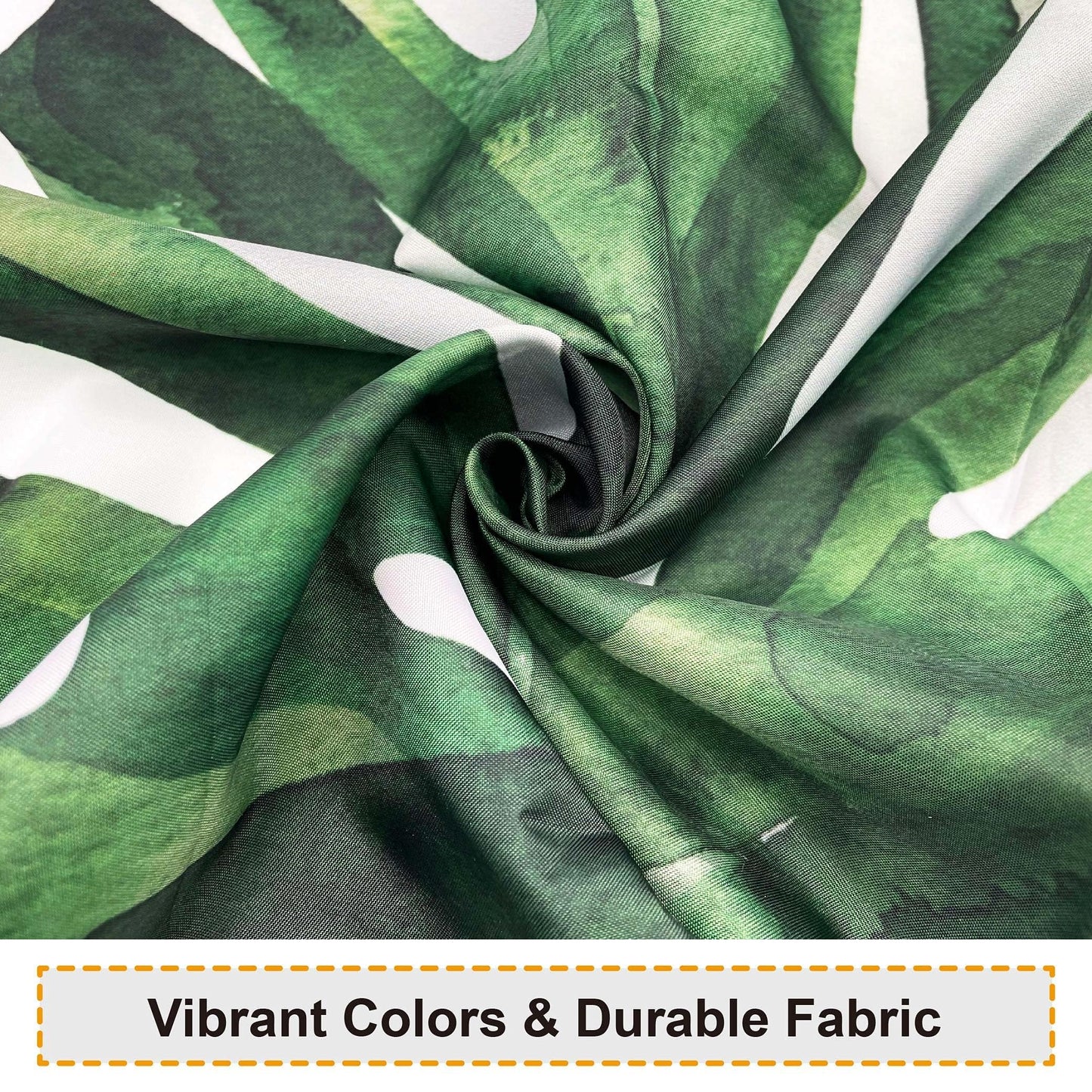 Baccessor Tropical Green Plant Shower Curtain Waterproof Washable Fabric Summer Bathroom Decor Botanical Banana Monstera Leaf Palm Tree Shower Curtain with Hooks 72 W x72 H Inch