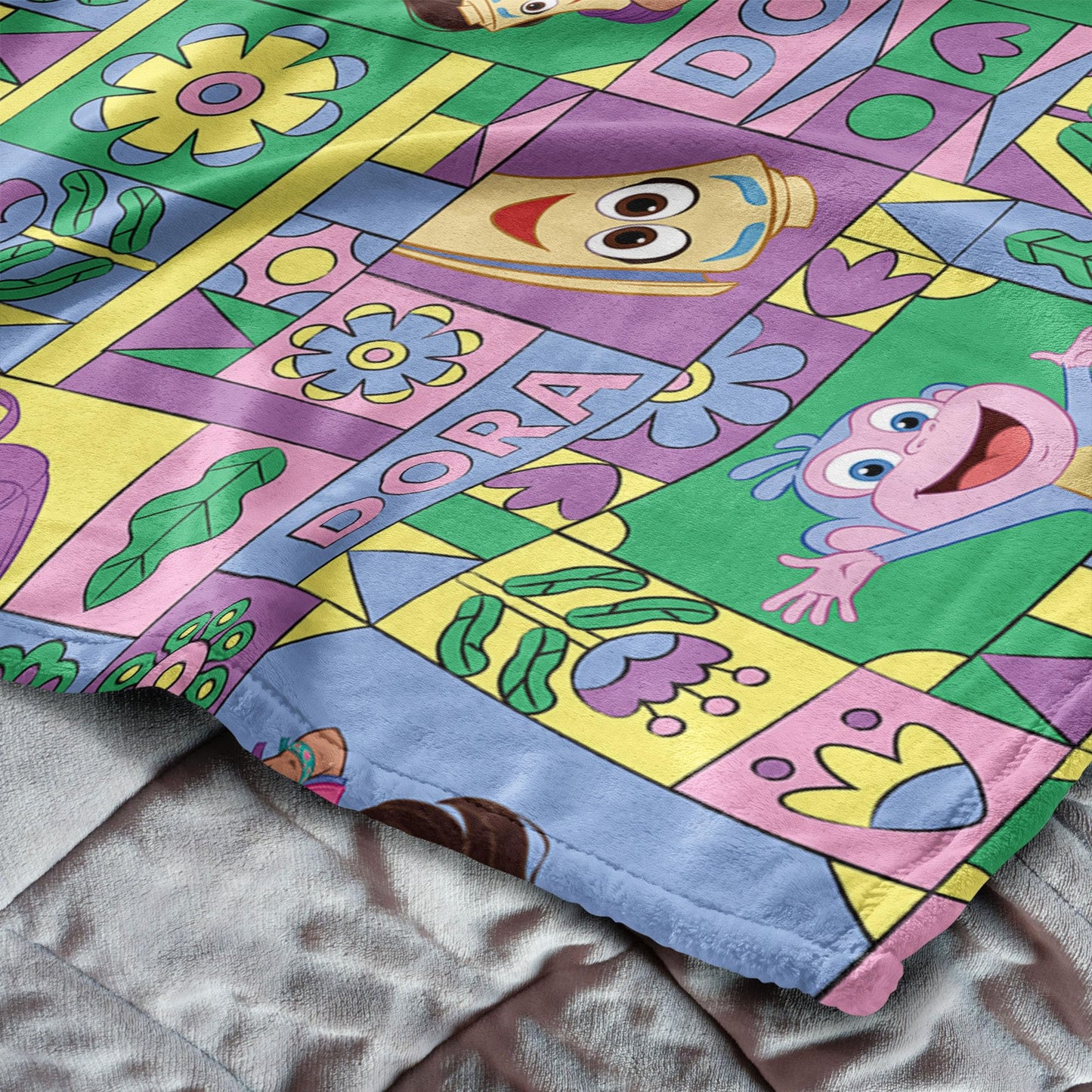 NORTHWEST Dora The Explorer Vamos Silk Touch Throw Blanket, Soft Fleece, Cartoon Character, 40 x 50 inches