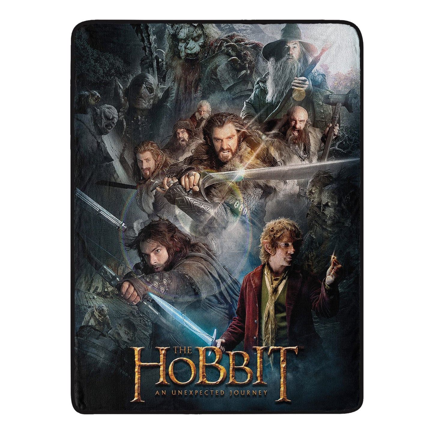 Northwest The Hobbit Micro Raschel Throw Blanket, 46" x 60", Unexpected Journey