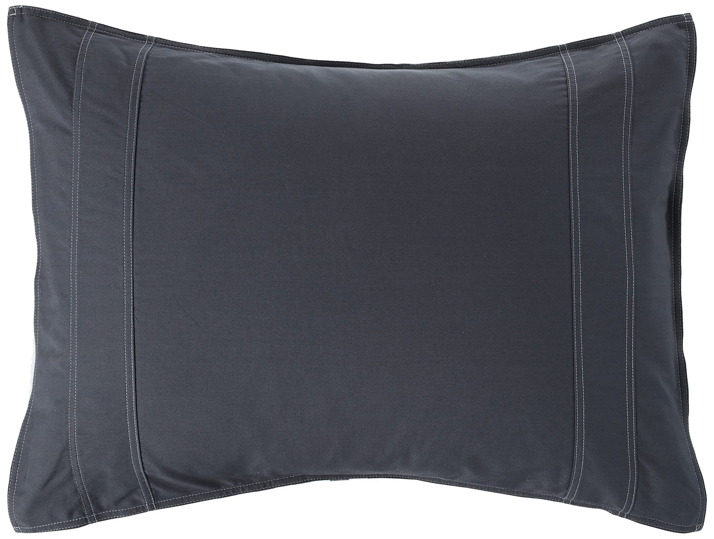 Eddie Bauer - Queen Comforter Set, Reversible Cotton Bedding with Matching Shams, Pre-Washed for Added Softness (Kingston Charcoal, Queen)