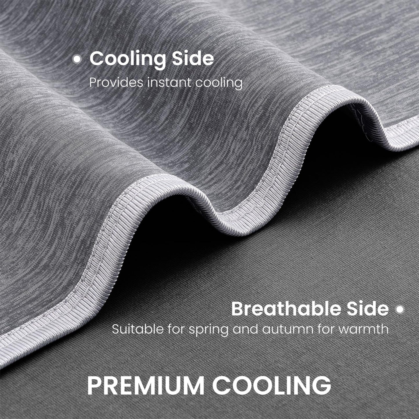 Topcee Cooling Blanket (90"x90"Queen Size) for Sweats Absorbs Heat to Keep Adults Cool on Warm Nights, Q-Max 0.5 for Hot Sleepers, Ultra-Cool Lightweight Blanket for Bed