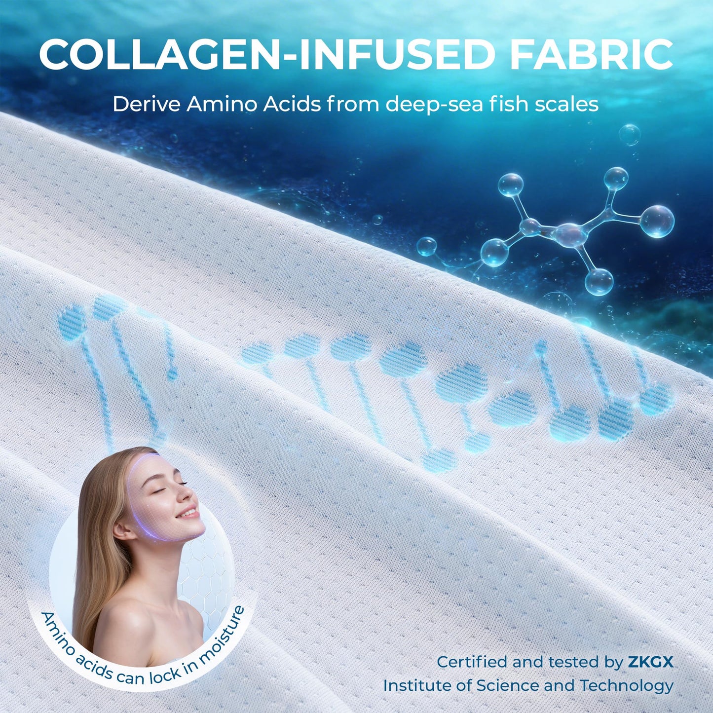 BDEUS 3 Inch Twin Memory Foam Mattress Topper with Collagen-Rich Cover, Soft Mattress Pad for Skin-Hydrating & Back Pain Relief, CertiPUR-US Certified