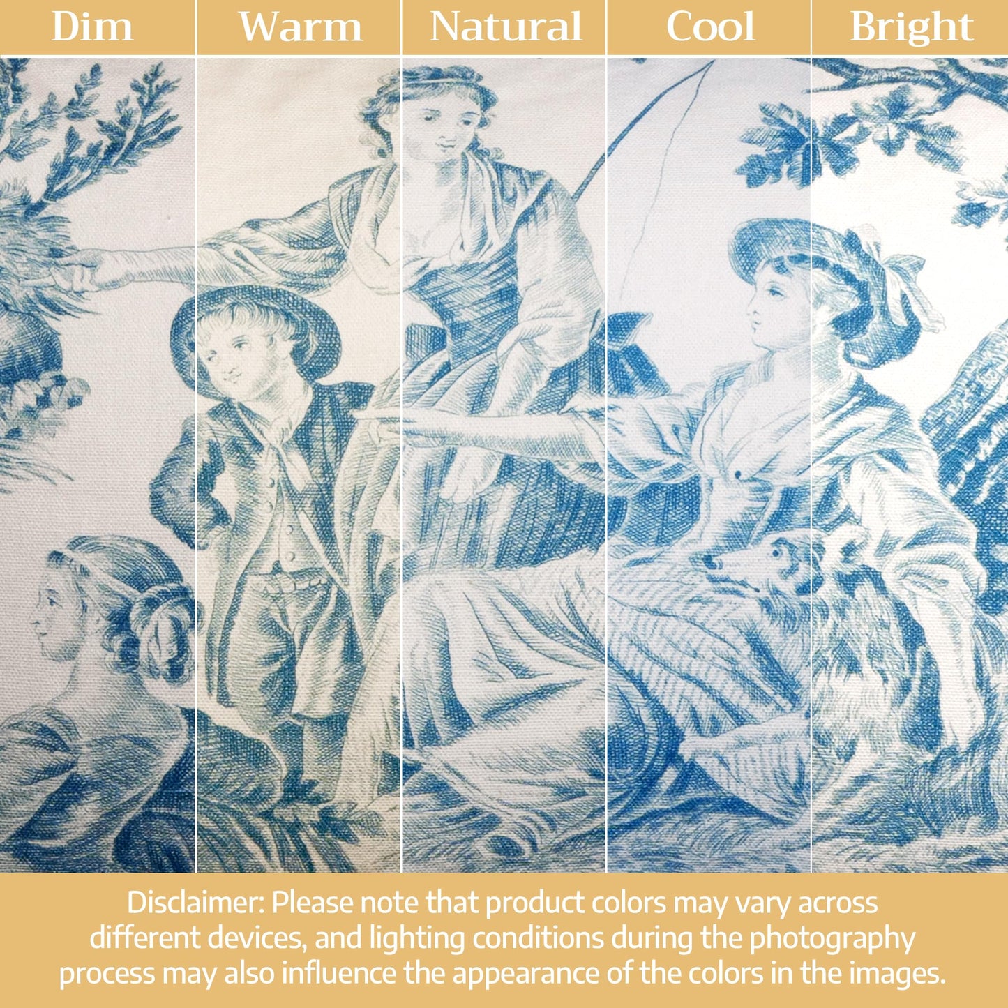 Maison d' Hermine Curtains for Living Room 100% Cotton 96 inch Length One Panel Light Filtering Toile Curtains for Bedroom Windows with Rod and Loop Pockets Drapes (The Miller Denim, 50" W x 96" L)