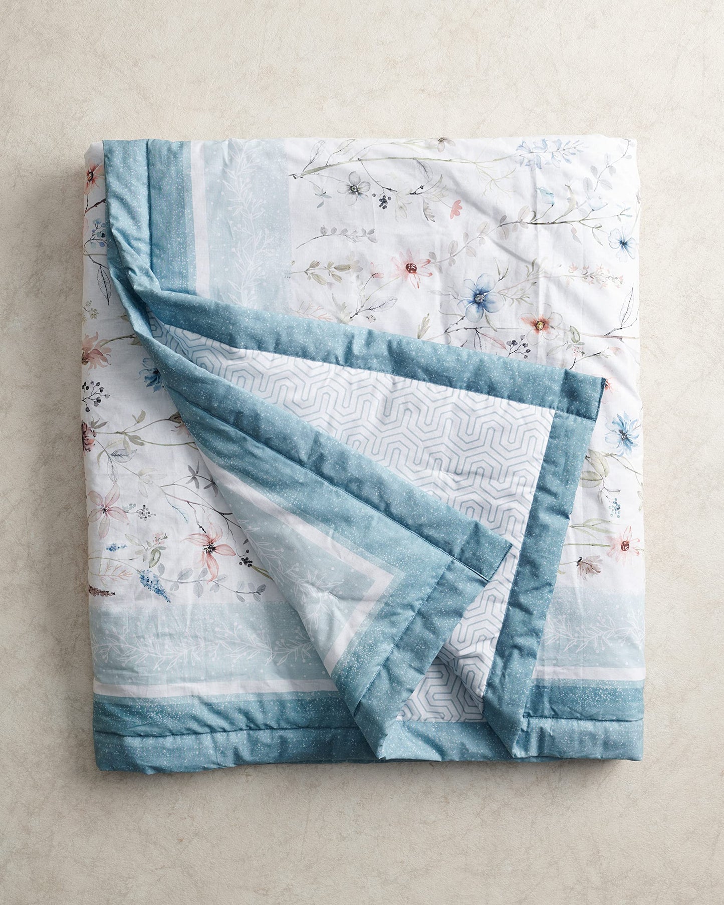 Maison d' Hermine Throw Blanket for Couch Lightweight Soft Warm Breathable Cotton Throw Blankets for Bed Girls Boys Women Men Gift Sofa Travel Living Room Spring Summer (Ice Florals, 60" X 80")