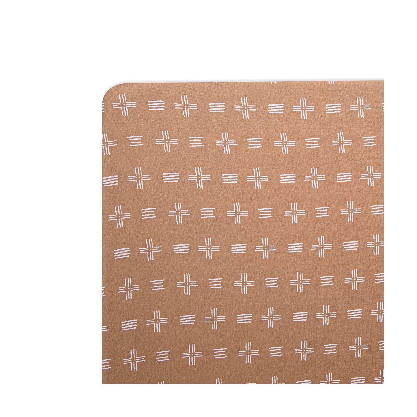 Crane Baby Crib Sheet, Copper Dash Neutral Crib Sheets & Toddler Sheets, 100% Cotton Sateen, 28" x 52", Breathable & Fitted