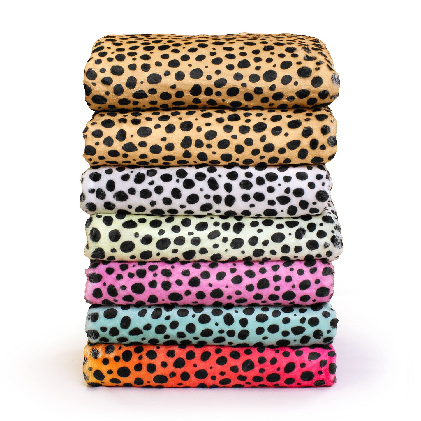 Everything Comfy Cheetah Print Decorative Throw Blanket, 42x60 Inch, Rainbow Gradient