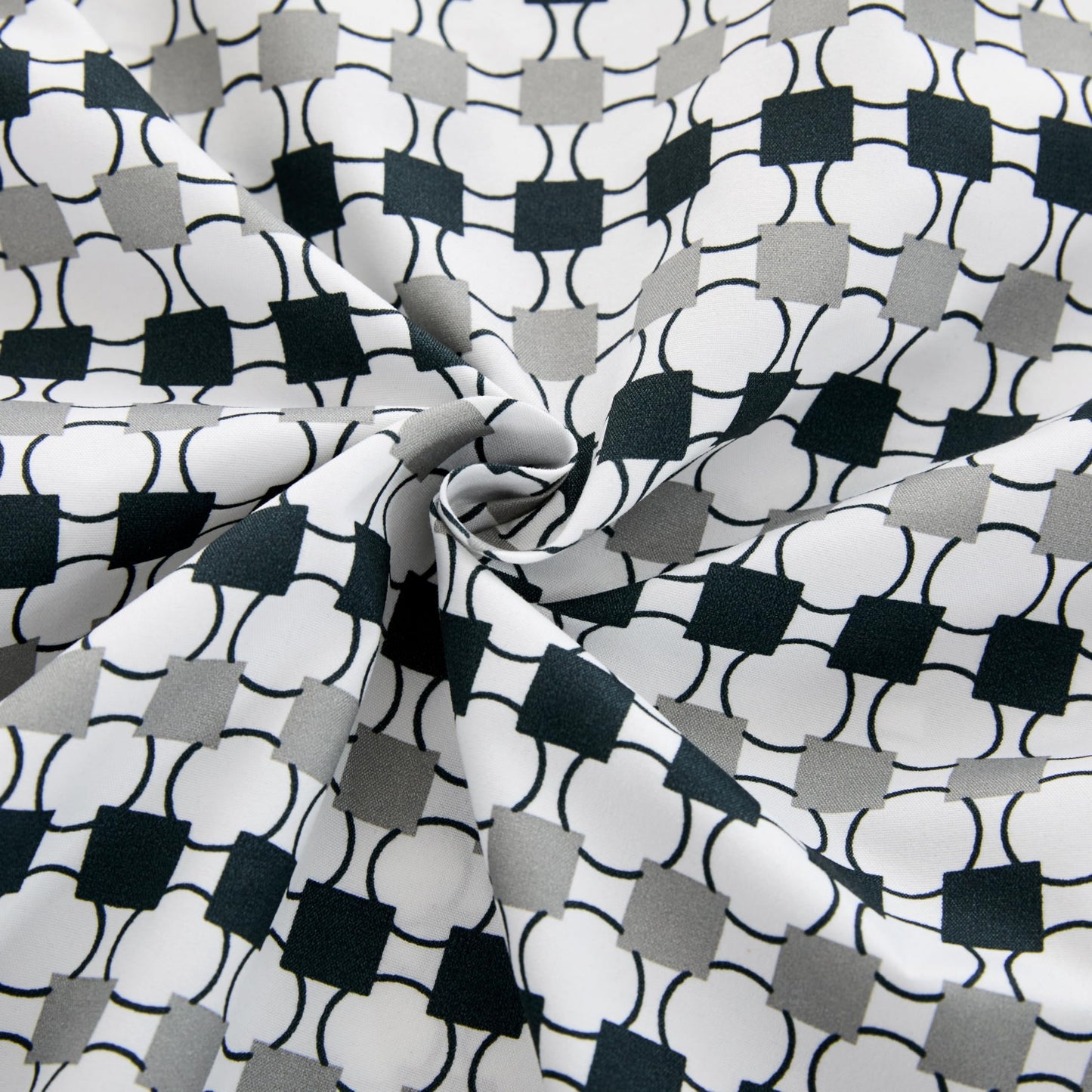 Spirit Linen home 6-Piece Queen Size Bed Sheet Set - Deep Pocket, Squares Pattern, Soft and Breathable Bed Sheets, Microfiber Material, Includes 1 Fitted, 1 Flat, 4 Pillowcases - Black/Grey Squares
