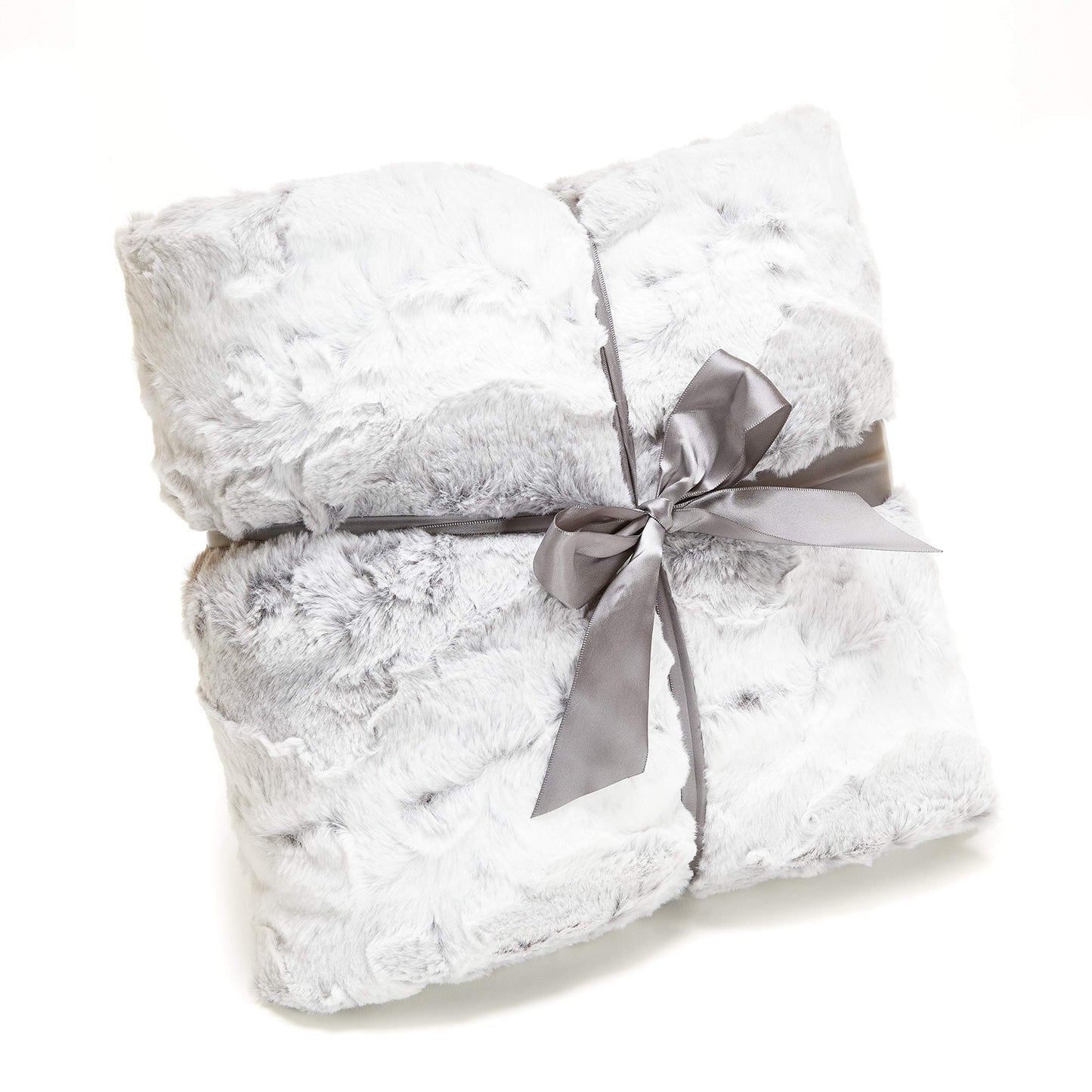 Outrageously Soft Throw Blanket - Ultra Plush Minky Faux Fur Blanket - Oversized 60 x 80 Inches - Gray