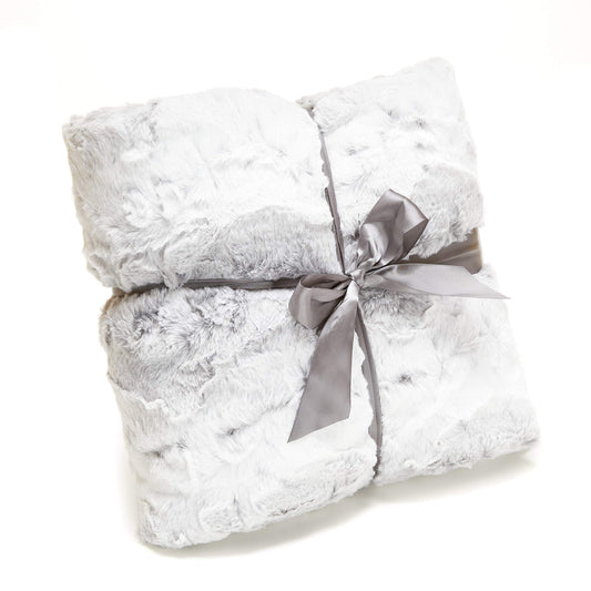 Outrageously Soft Throw Blanket - Ultra Plush Minky Faux Fur Blanket - Oversized 60 x 80 Inches - Gray