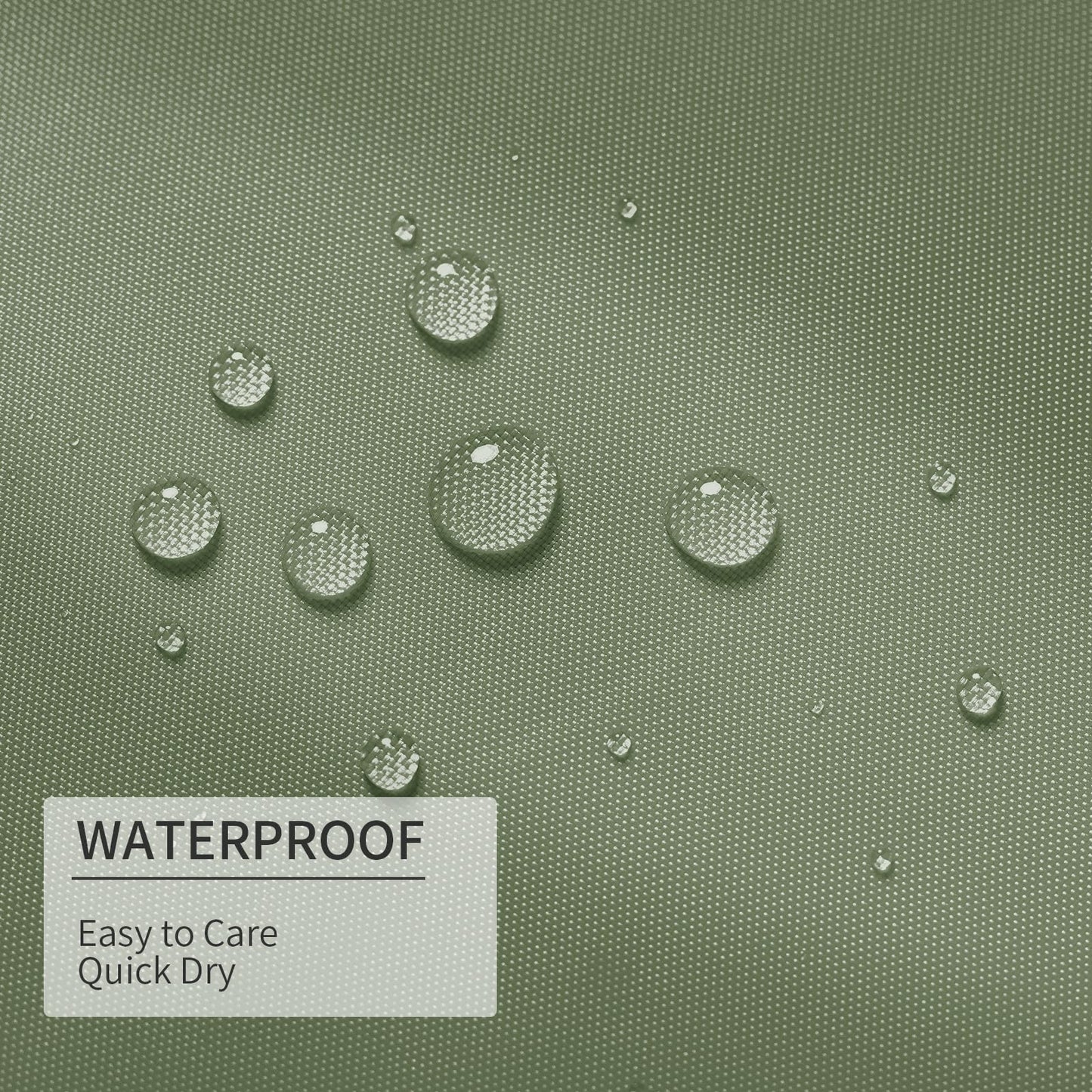 Gibelle Sage Green Fabric Shower Curtain or Liner, 72x72 Waterproof Shower Curtain Liner for Bathroom with Metal Grommets, Soft Cloth & Hotel Quality, Machine Washable