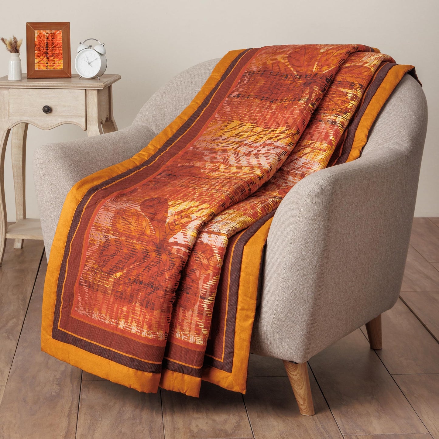 Maison d' Hermine Throw Blanket for Couch Lightweight Soft Warm Breathable Cotton Throw Blankets for Bed Girls Boys Women Men Gifts Travel Living Spring Summer (Thanksgiving Tartan, 60" X 80")