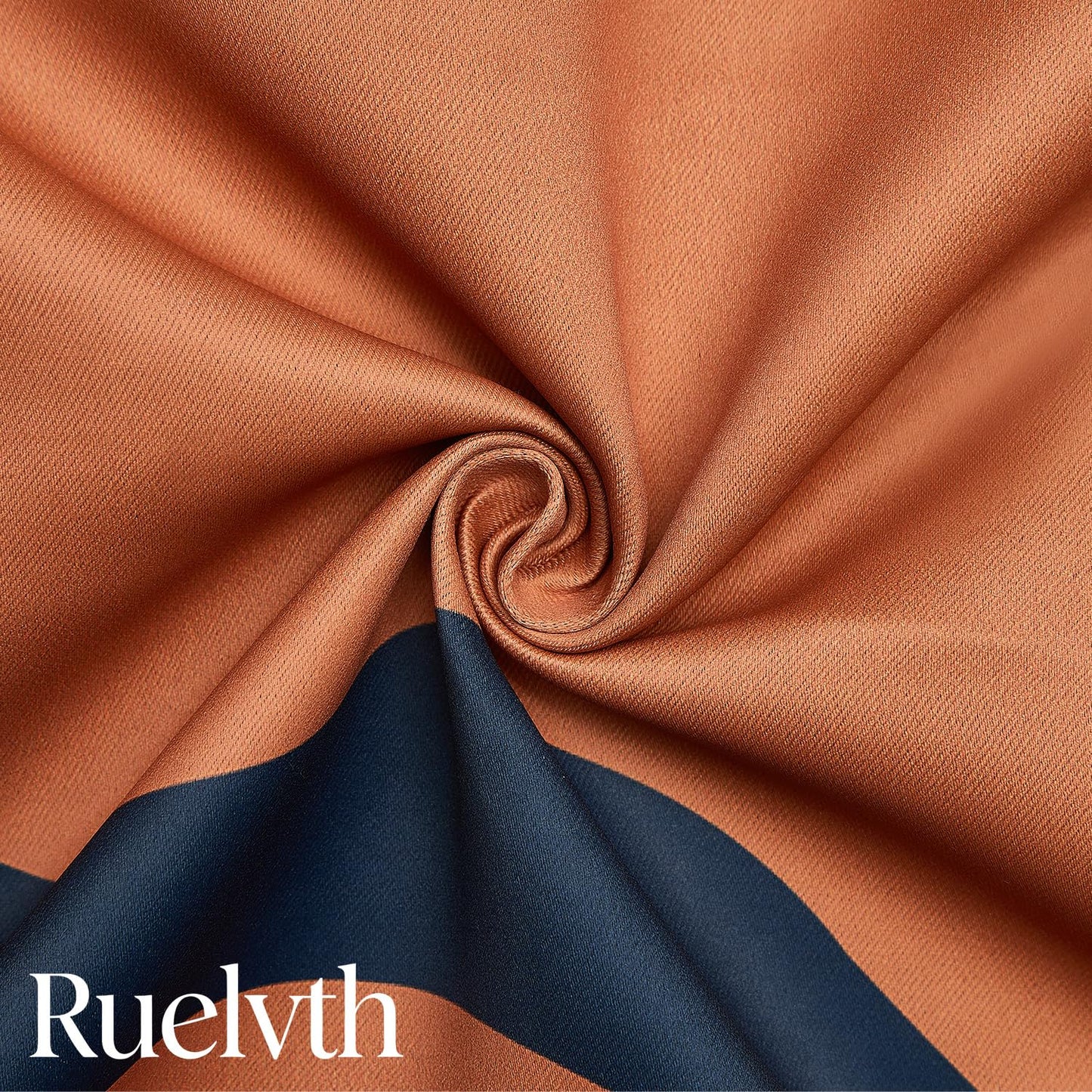Ruelvth Mid Century Boho Blackout Curtains, Abstract Sunrise Mountain Window Curtains for Living Room Terracotta Rustic Room Darkening Grommet Curtains 53x84 Inch, 2 Panels