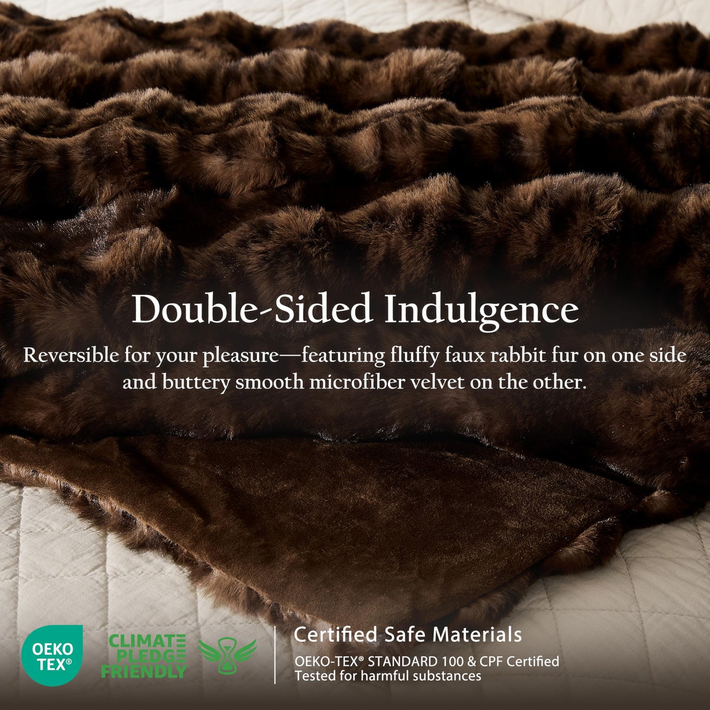 WDCOZY Cheetah Leopard Print Bubble Throw Blanket, Luxury Faux Rabbit Fur Mink Plush Throw for Couch, Sofa and Bed, Soft Fluffy Fuzzy Cozy Blanket for Women, 60x80 inches, Chocolate Brown, 950 GSM
