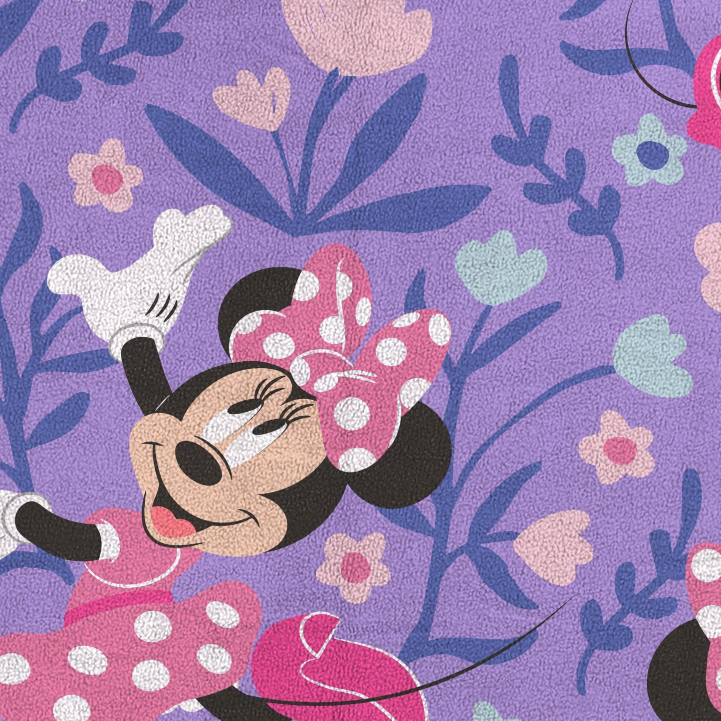 Jay Franco Kids Plush Throw Blanket – Soft & Cozy Fleece Throw for Bedroom & Couch Décor, Official Licensed Product, Purple - Minnie Mouse, 40x50 - Travel Blanket