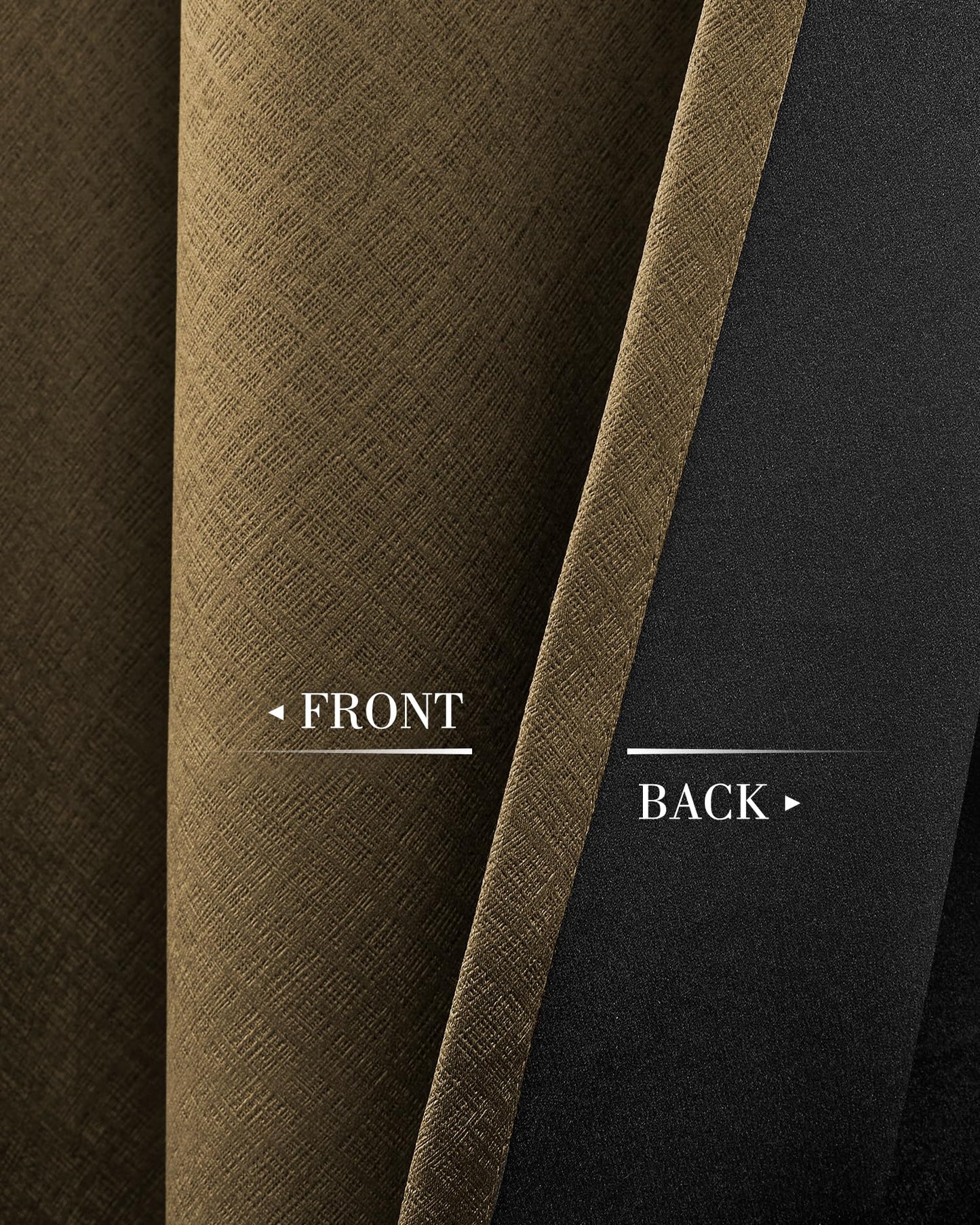 MISSTIAM Gold Blackout Curtains for Bedroom and Living Room 2 Panels Set 84 inches Length Thermal Insulate Curtains, Cold or Heat and Full Light Blocking Curtains