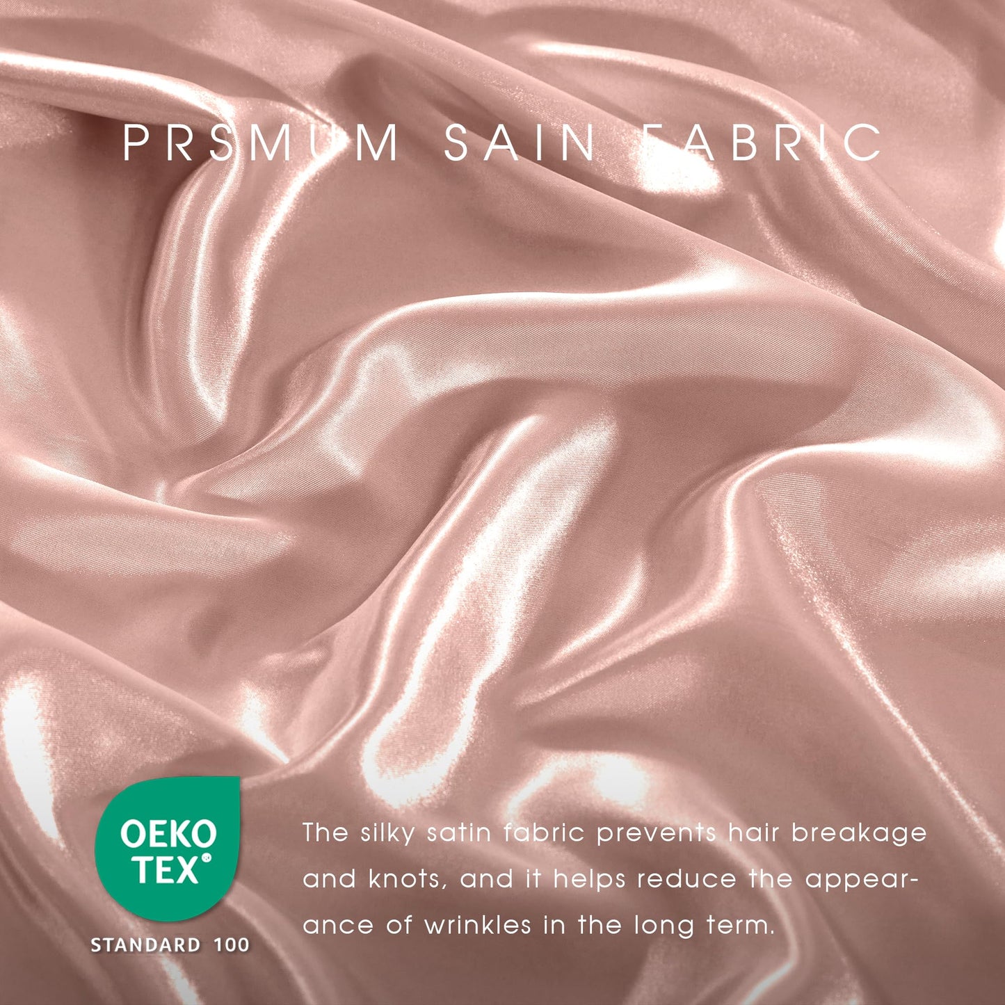 FreshCulture Satin Sheets King Size - 4 Piece Luxury Soft Silky Sheets for Hair and Skin, Similar to Silk Bed Sheet Set with 1 Deep Pocket Fitted Sheet, 1 Flat Sheet & 2 Pillowcases (Blush)