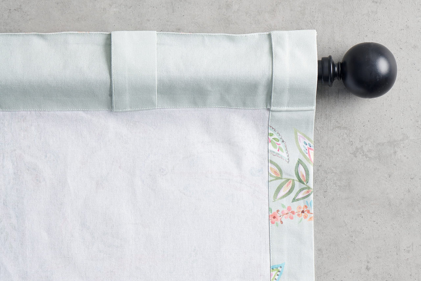 Maison d' Hermine Curtains for Living Room 100% Cotton 96 inch Length One Panel Light Filtering Curtains for Windows with Rod and Loop Pockets Spring Summer (Ramage - Multi, 50" W x 96" L)