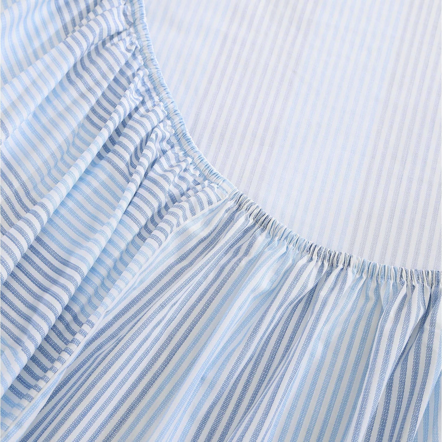 Tommy Bahama - Twin Sheet Set, Crisp & Cool Cotton Percale Bed Sheets, Deep Pockets, Striped Bedding with Matching Fitted Sheet & Pillowcase (Bahama Weekend Stripe Blue)