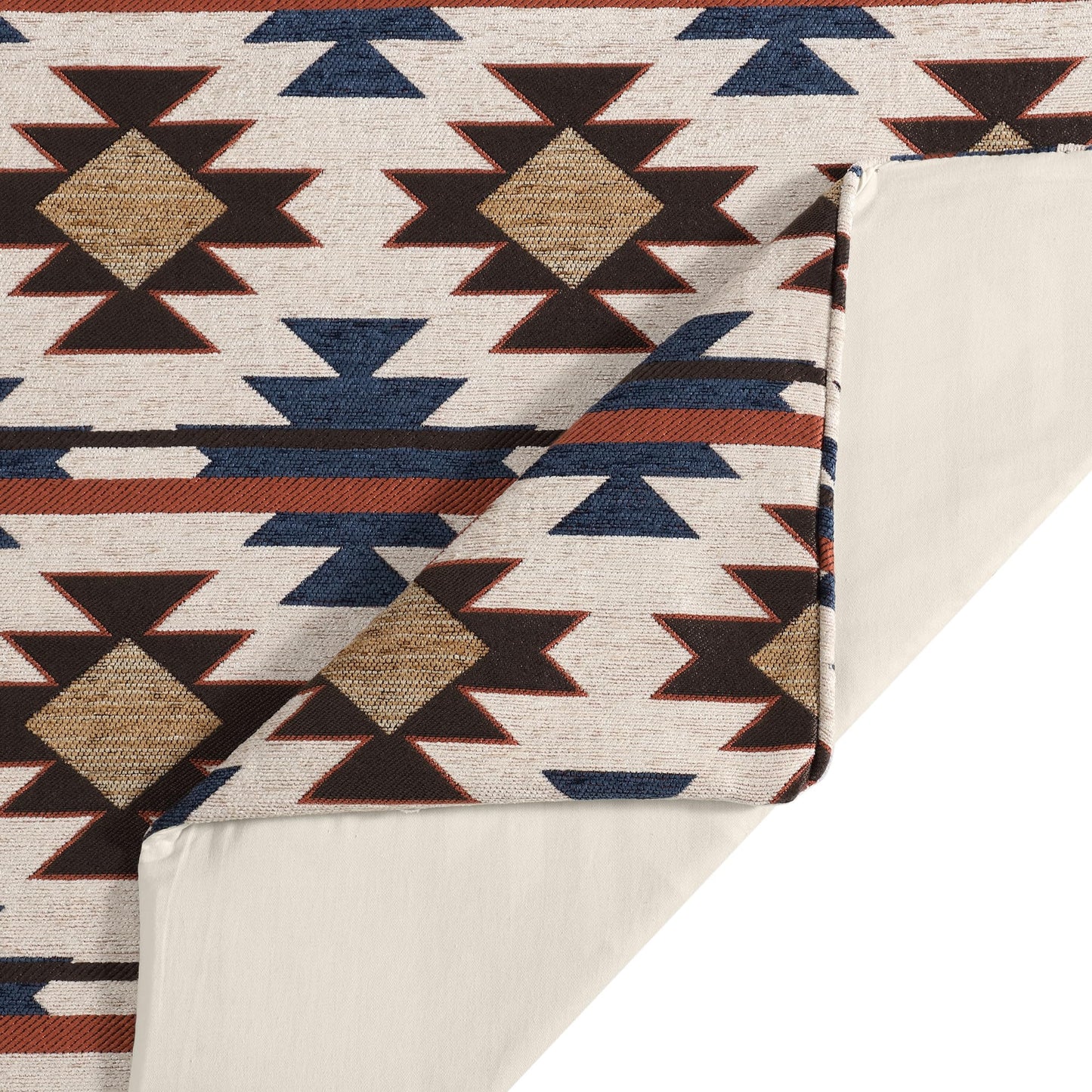Paseo Road Tasha Polizzi Mariella Western Bedding, 2 Piece Duvet Cover Set, Twin Size, Chenille Red Blue Brown Aztec Bedding Set, Southwestern Tribal Bedding with Pillow Sham