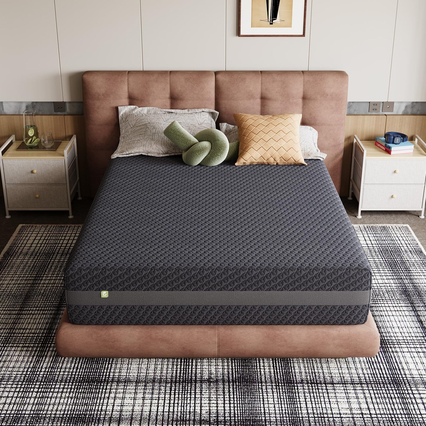 Novilla Twin Mattress 10 Inch, Twin Gel Memory Foam Mattress for Balanced Comfort & Contour Support, with Green Tea-Infused Foam, Breathable Side Panel Design, Mattresses in a Box, Medium Firm