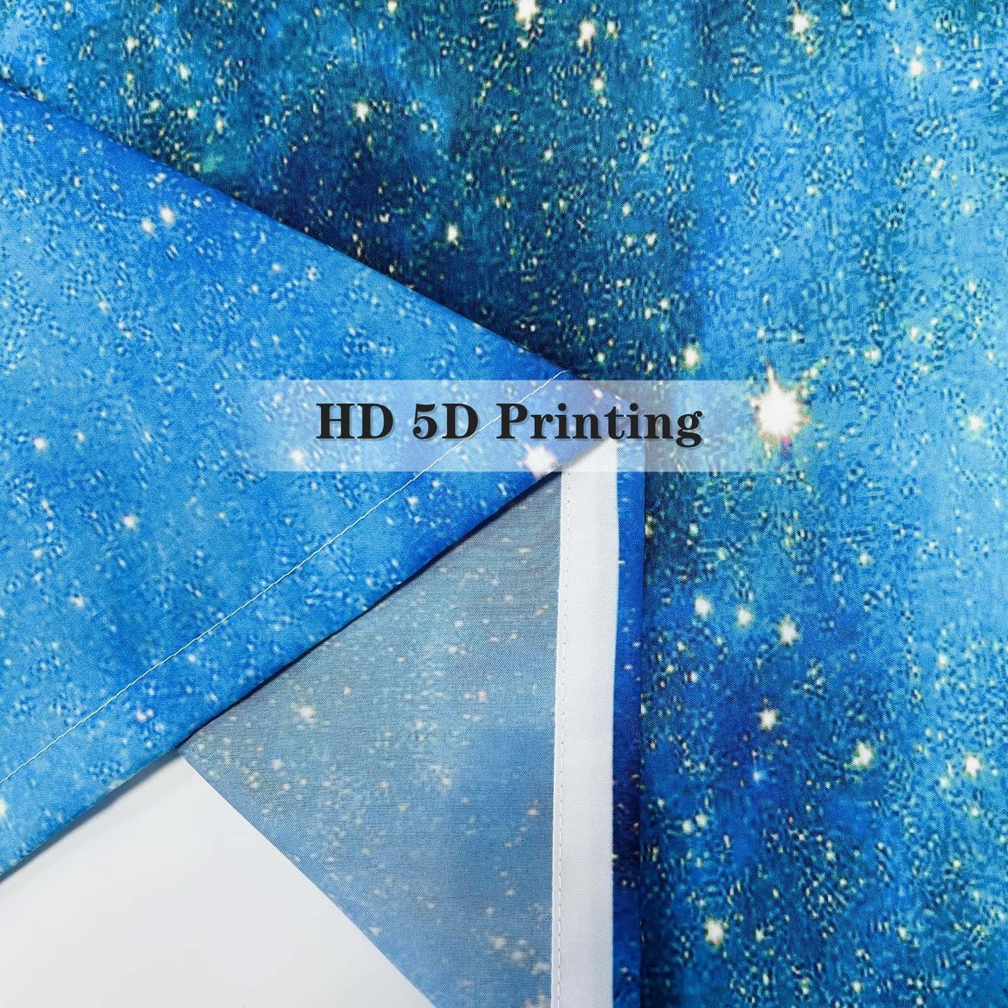 YUANZU Kids Galaxy Curtains W42 x L63 Inch Space Blue Nebula Star Constellation Planet Universe Starry Stars Rod Pocket Print Pattern Window Drapes for Boys Girls Teen Bedroom Playroom 2 Panels