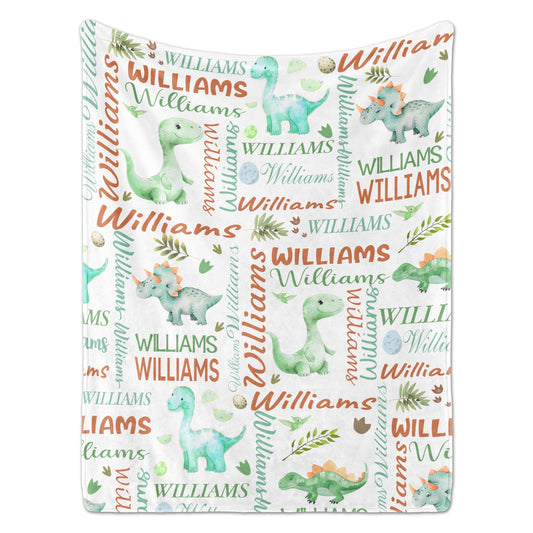PUREFLY Personalized Baby Blanket - Custom Name Blanket for Girls & Boys, Super Soft Plush Fleece