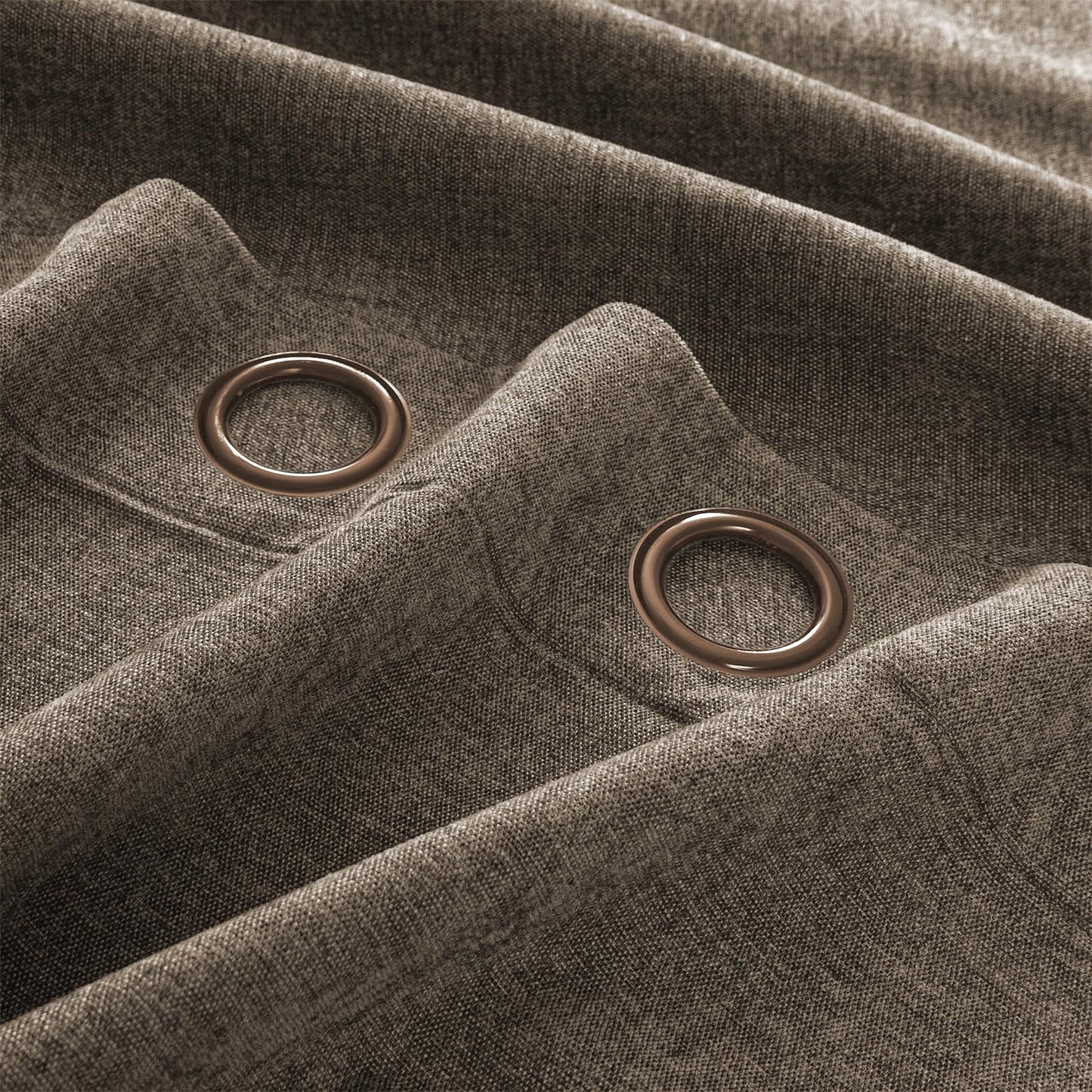 HushLoom 100% Blackout Curtains for Bedroom, Luxury Chenille Thermal Insulated Drapes for Living Room, Energy Saving Room Darkening 84 Inch Long Curtains, Grommet Top, 2 Panels, 52" W x 84" L, Brown