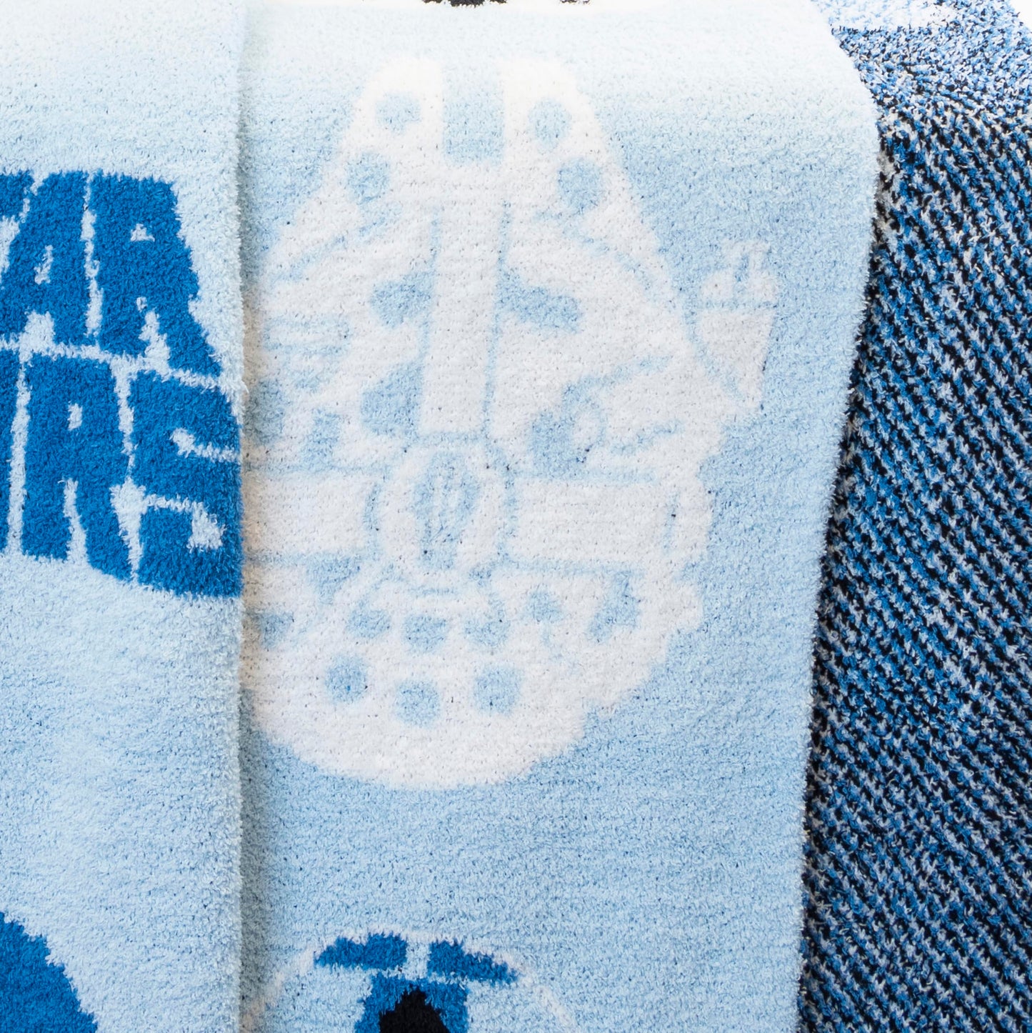 Jay Franco Star Wars Feather Knit Fluffy Throw Blanket - Darth Vader and R2D2 Fuzzy Blanket Measures 50 x 60 inch - Super Soft Lightweight Bedding