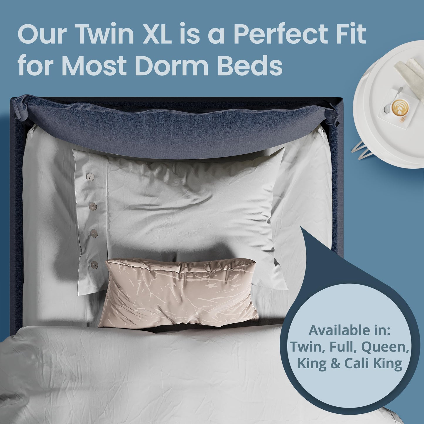 SafeRest Waterproof Twin XL Size Mattress Protector - Fitted with Stretchable Pockets - Machine Washable Cotton Blend Mattress Cover for Bed