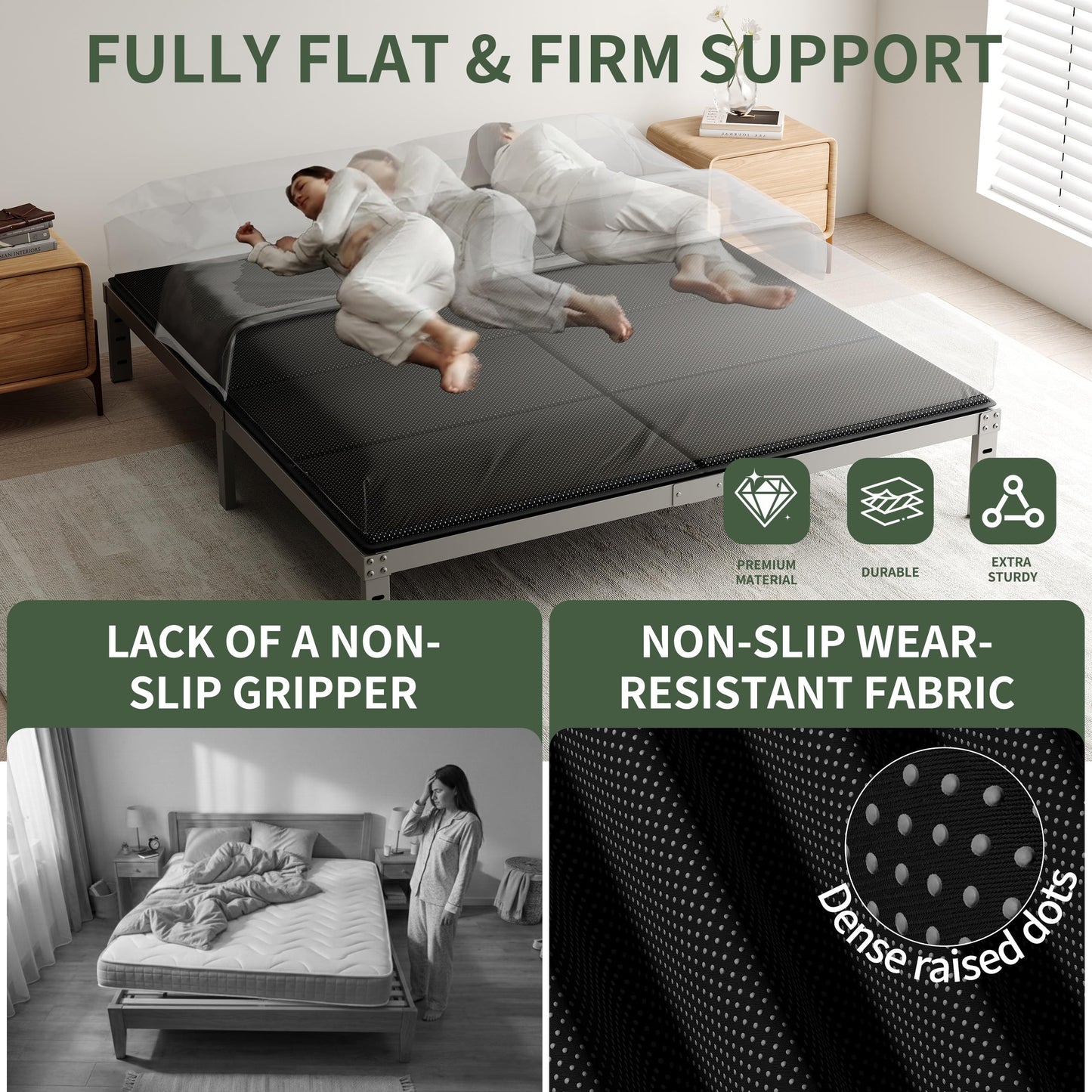 Dowiean Full Bunkie Boards(75"x54"), 8mm Bed Boards, Full BunkieBoards to Stop Sagging, Light and Thin, Breathable, Noise Minimizing, Moisture Resistant Bunkieboards