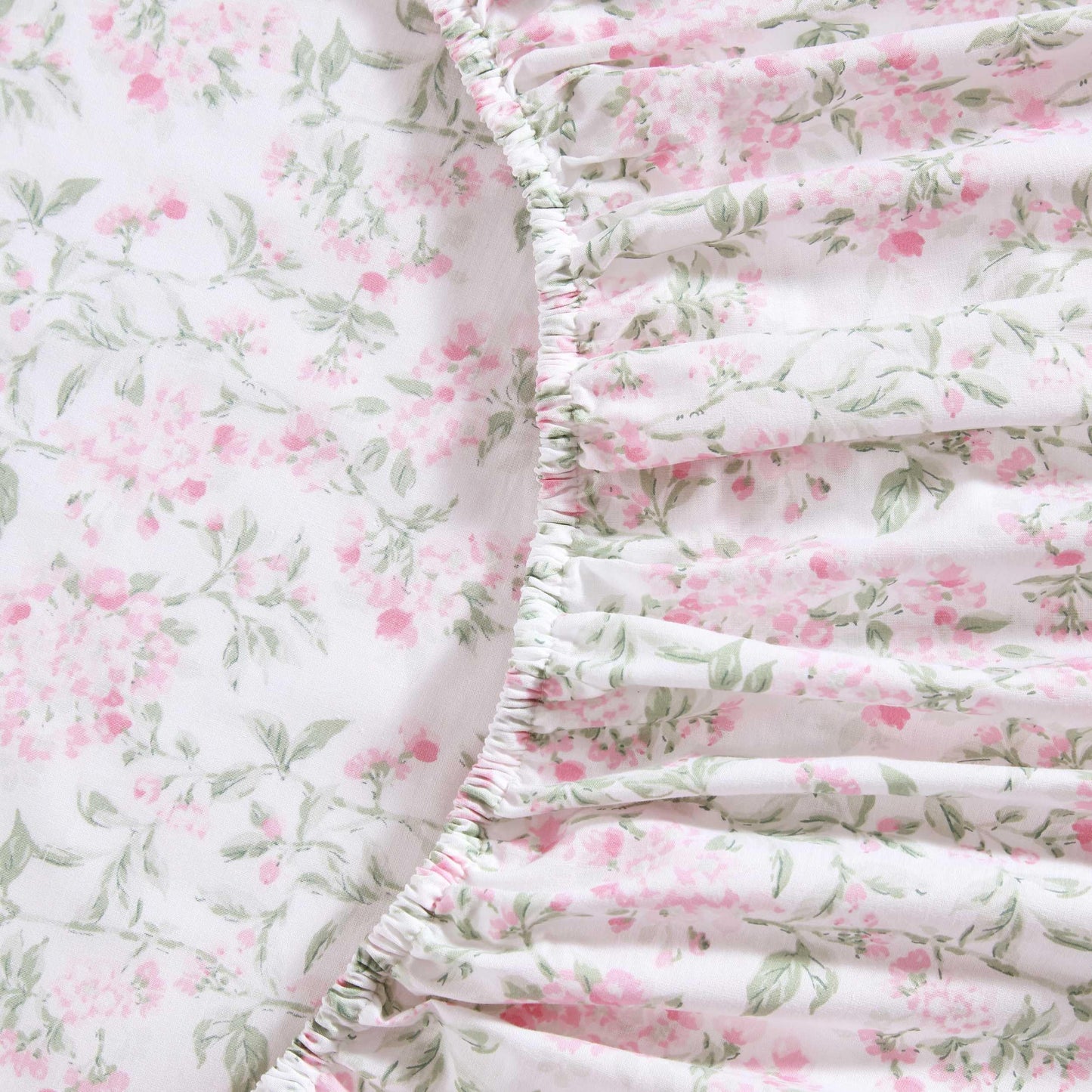 Laura Ashley - Twin Sheet Set, Crisp & Cool Cotton Percale Bedding for Year Round Comfort, Deep Pocket, Bed Sheets with Matching Pillowcase (Blossom Bliss Pink)