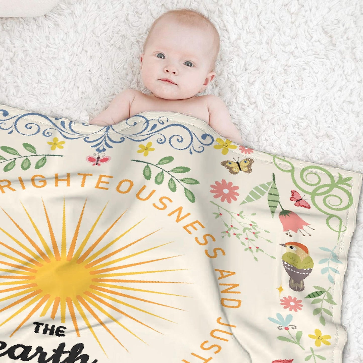 AMITAYUS Floral Scripture Bible Verse Throw Fleece Throw Sympathy Prayer Blanket Religious Christian Inspirational Gifts for Women Art Decor - 40''x50''